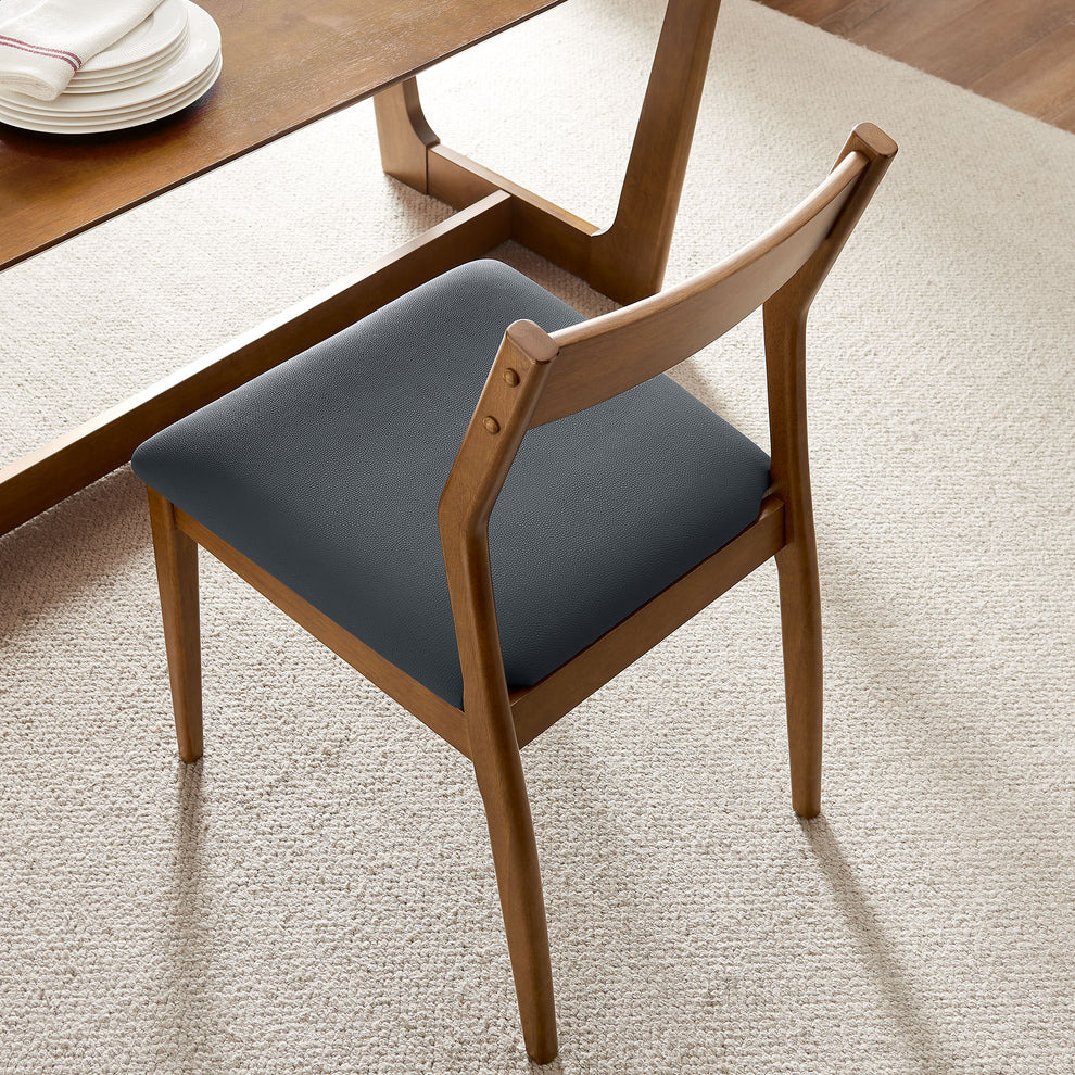 Solara Vegan Leather Wood Dining Side Chairs Set of 2 by Modway | Dining Chairs | Modishstore - 8