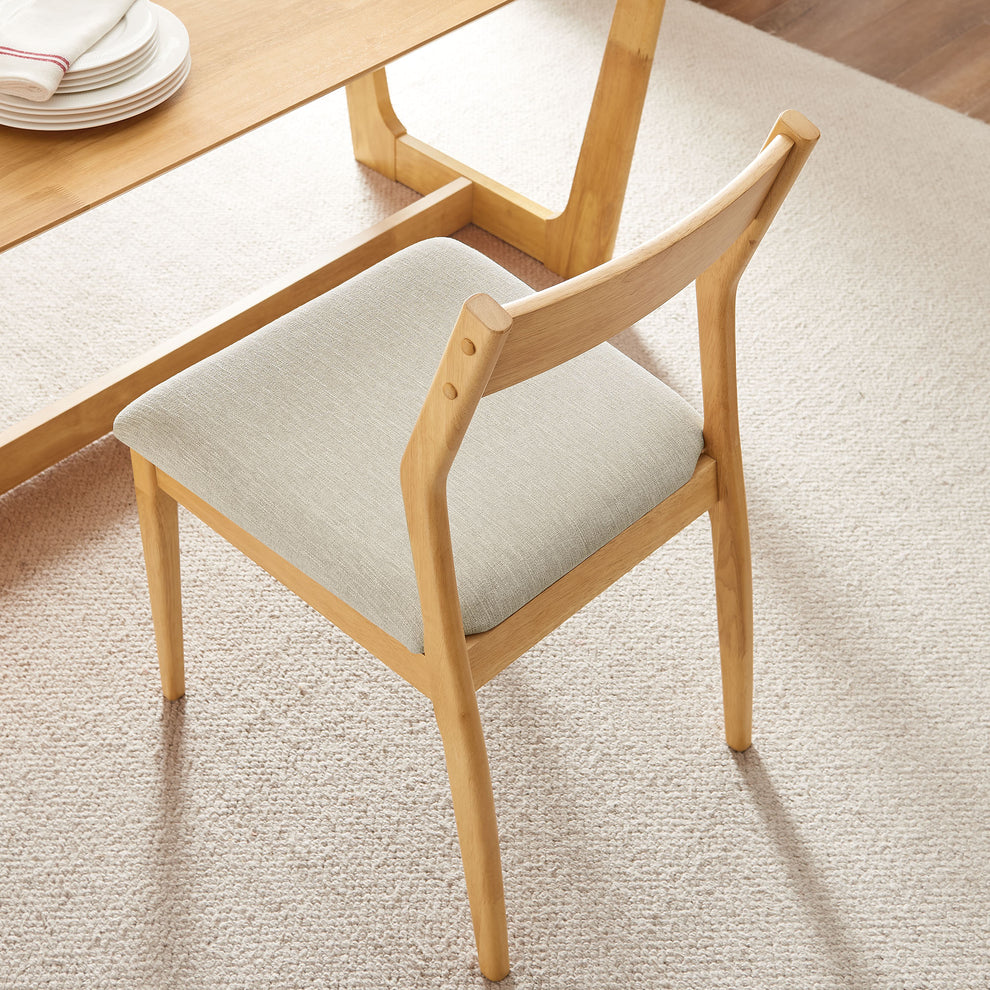 Solara Fabric Wood Dining Side Chairs Set of 2 by Modway | Dining Chairs | Modishstore - 8