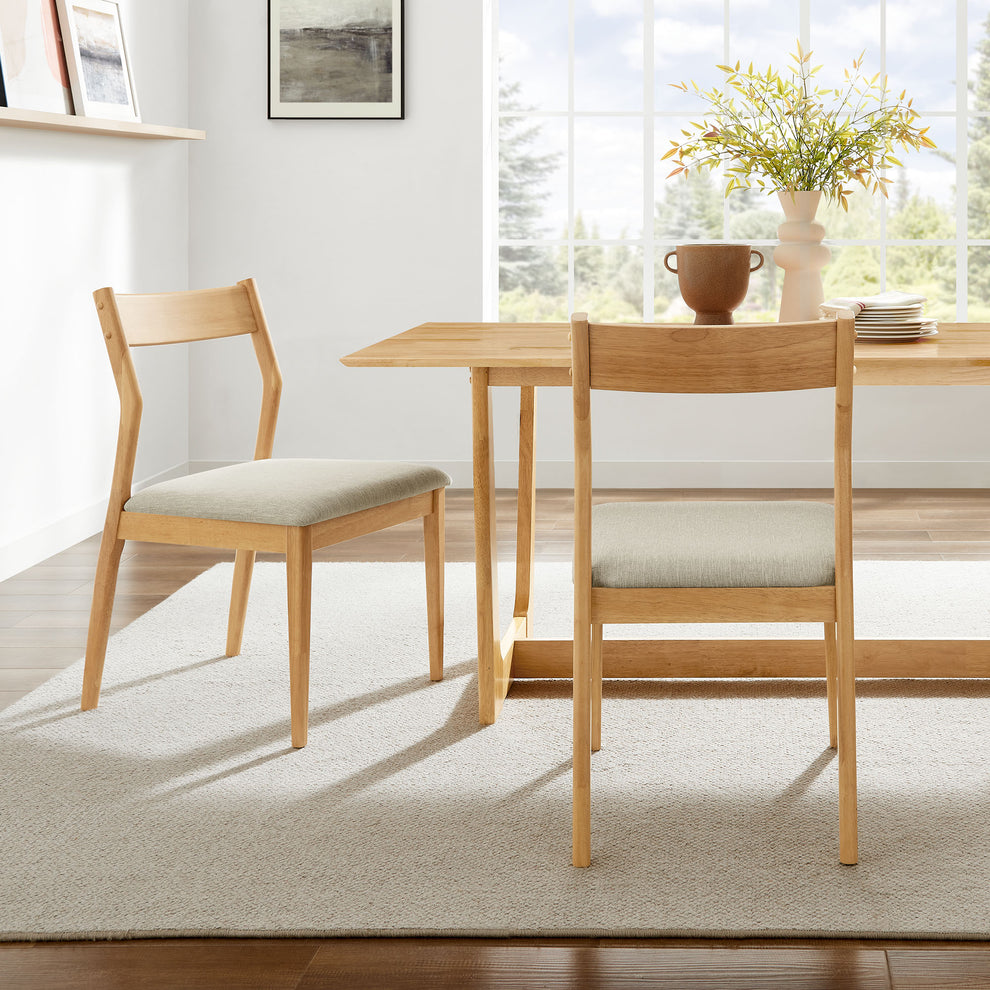 Solara Fabric Wood Dining Side Chairs Set of 2 by Modway | Dining Chairs | Modishstore - 1