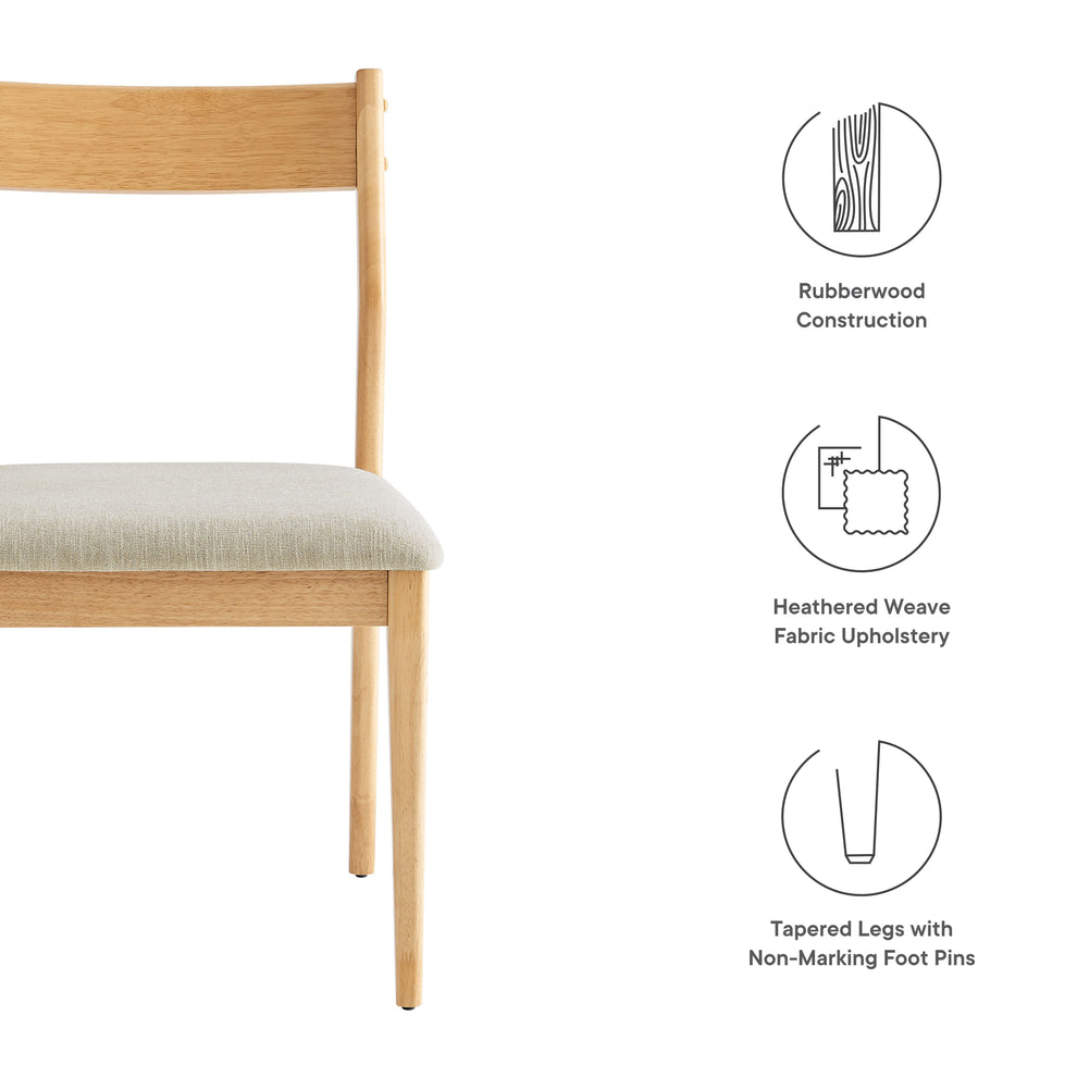 Solara Fabric Wood Dining Side Chairs Set of 2 by Modway | Dining Chairs | Modishstore - 9
