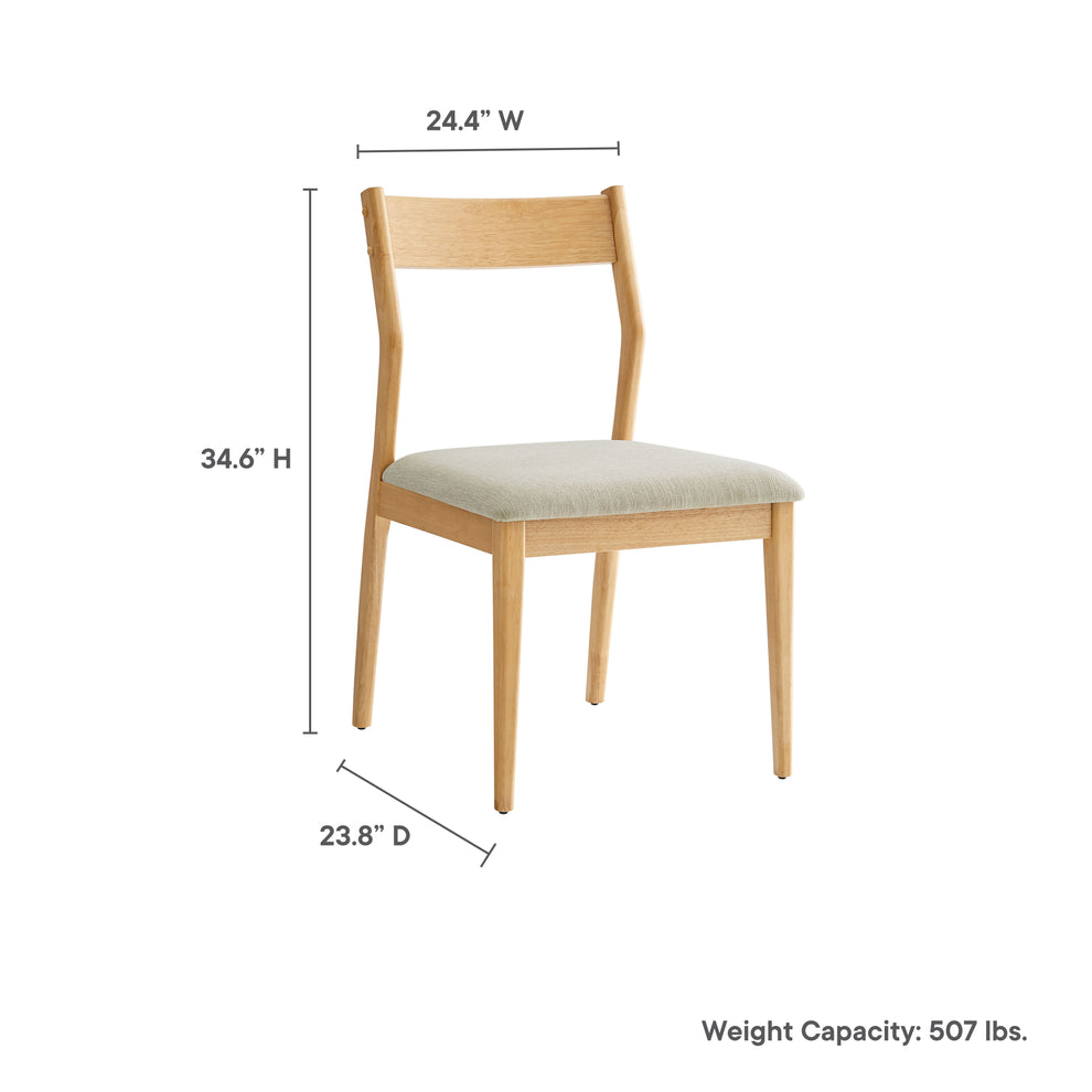 Solara Fabric Wood Dining Side Chairs Set of 2 by Modway | Dining Chairs | Modishstore - 10