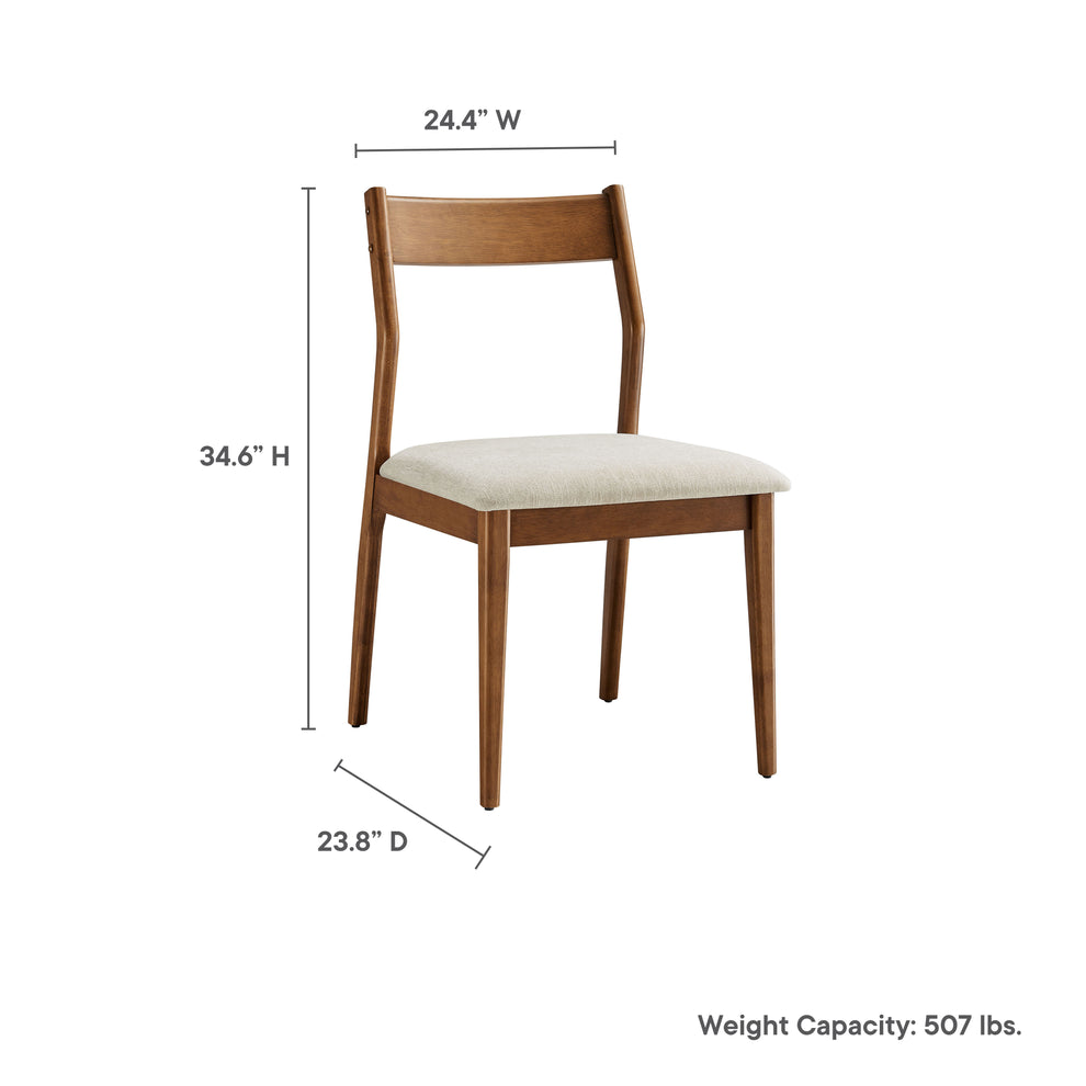 Solara Fabric Wood Dining Side Chairs Set of 2 by Modway | Dining Chairs | Modishstore - 20