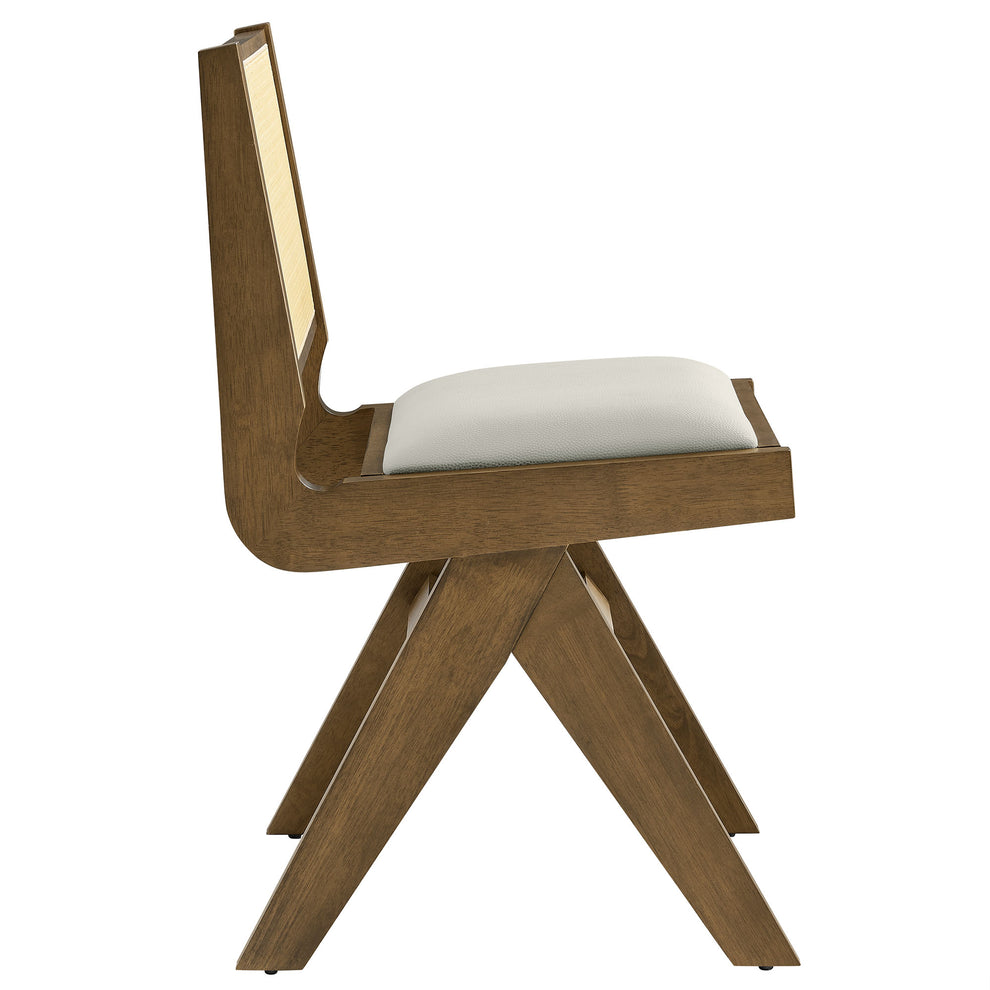 Thera Vegan Leather and Cane Dining Side Chairs Set of 2 by Modway | Dining Chairs | Modishstore - 13