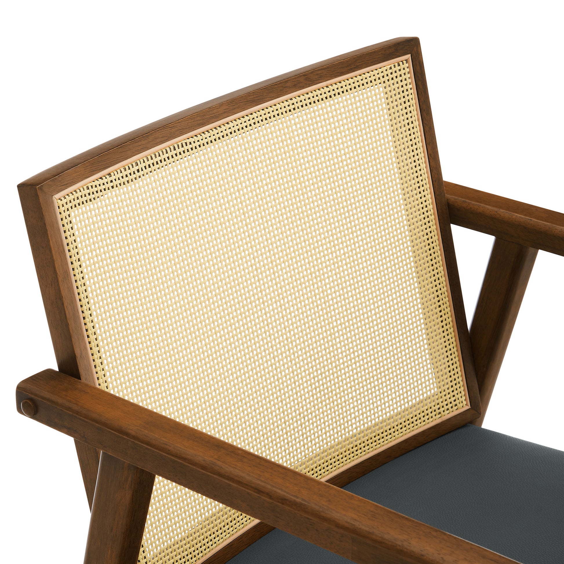 Thera Vegan Leather and Cane Accent Armchairs Set of 2 by Modway | Sofa Set | Modishstore - 7