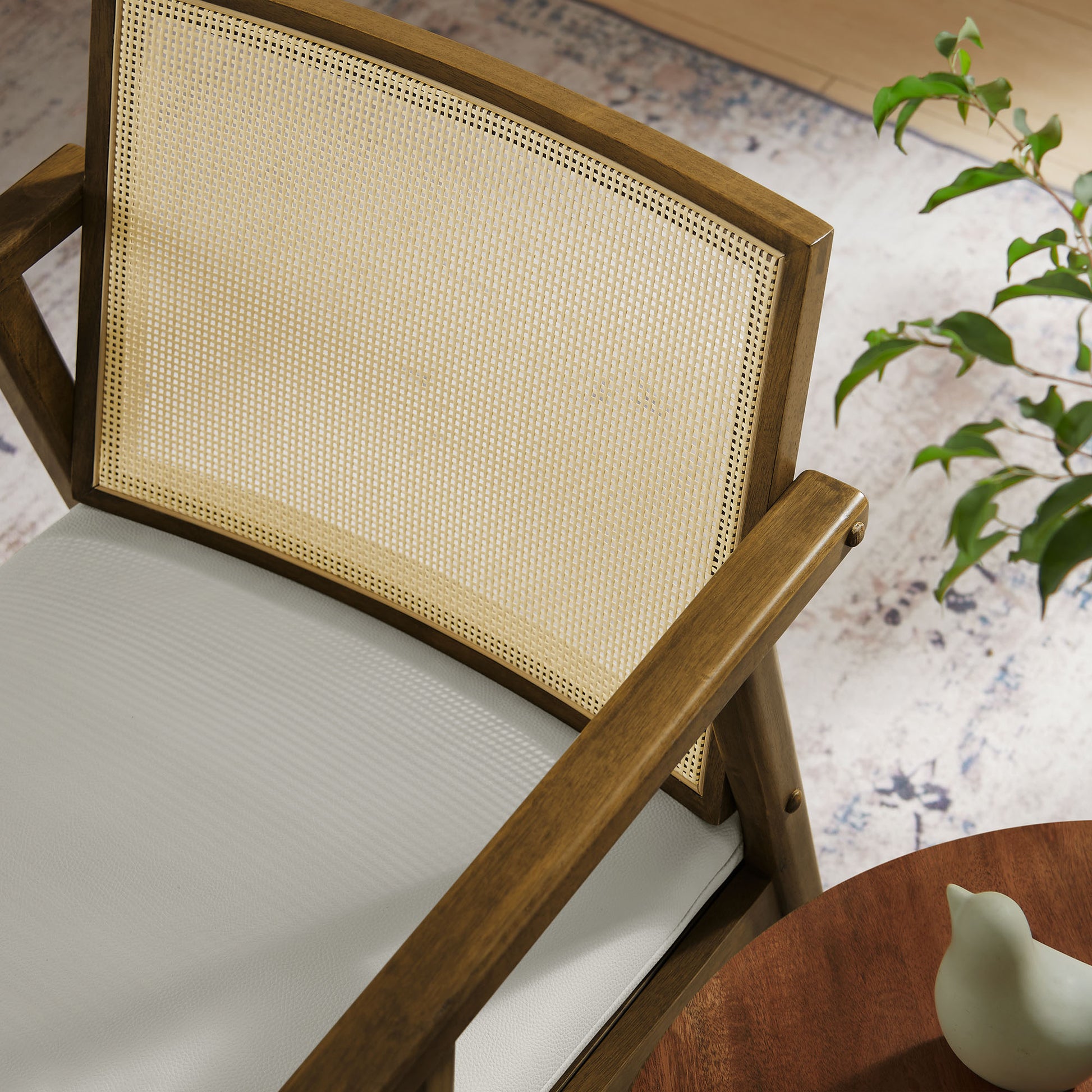 Thera Vegan Leather and Cane Accent Armchairs Set of 2 by Modway | Sofa Set | Modishstore - 17