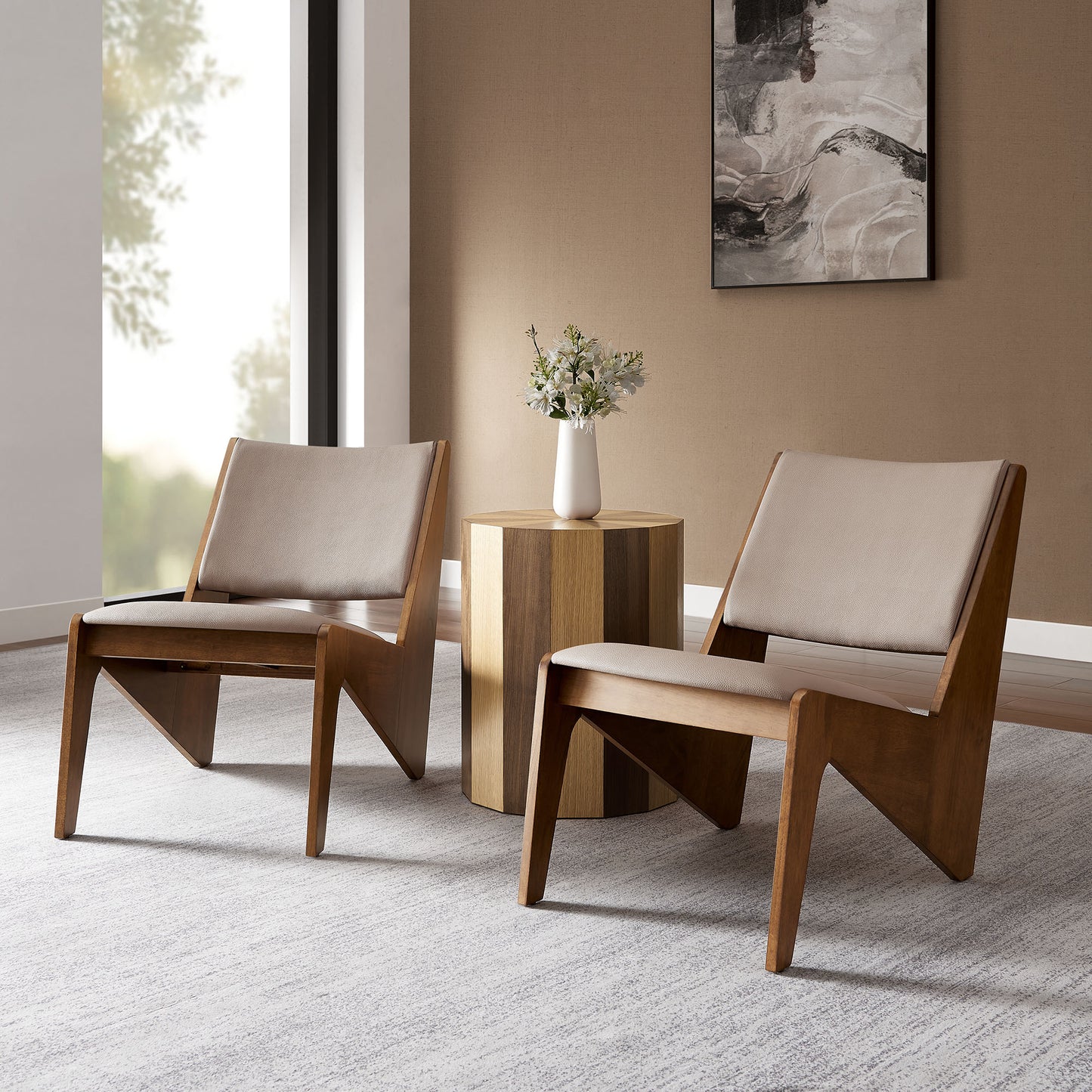 Rylina Vegan Leather Accent Chairs Set of 2 by Modway | Accent Chairs | Modishstore - 1