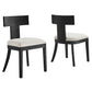 Peregrine Wood and Fabric Upholstered Dining Chairs Set of 2 by Modway | Dining Chairs | Modishstore - 2