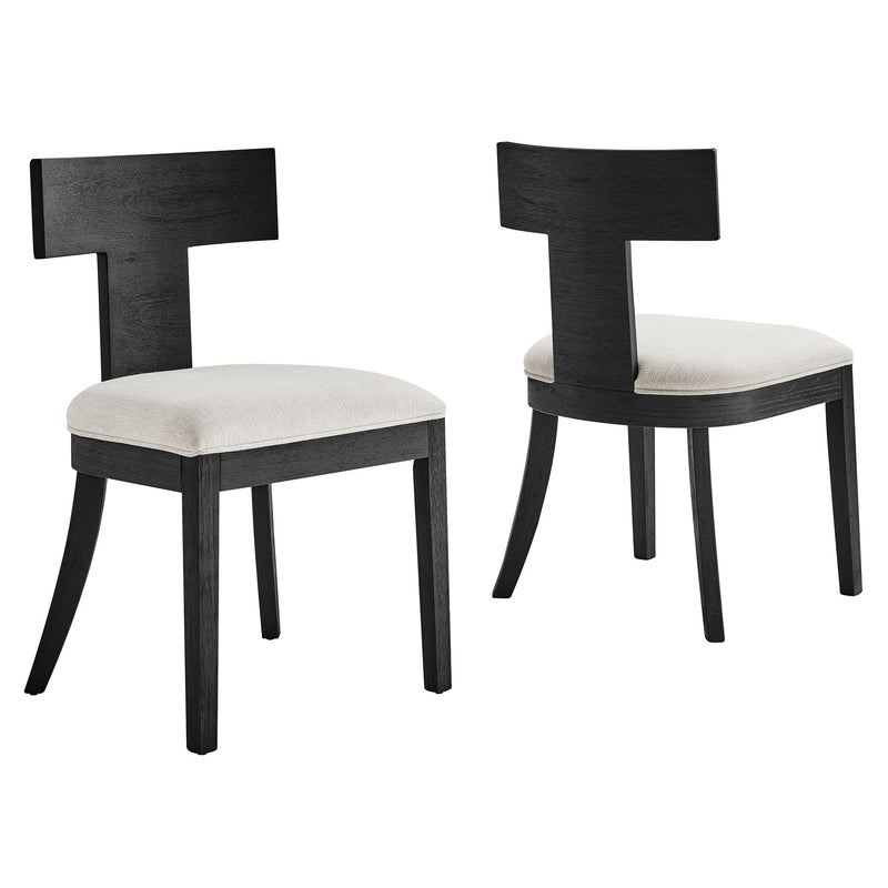 Peregrine Wood and Fabric Upholstered Dining Chairs Set of 2 by Modway | Dining Chairs | Modishstore - 2