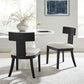 Peregrine Wood and Fabric Upholstered Dining Chairs Set of 2 by Modway | Dining Chairs | Modishstore - 1