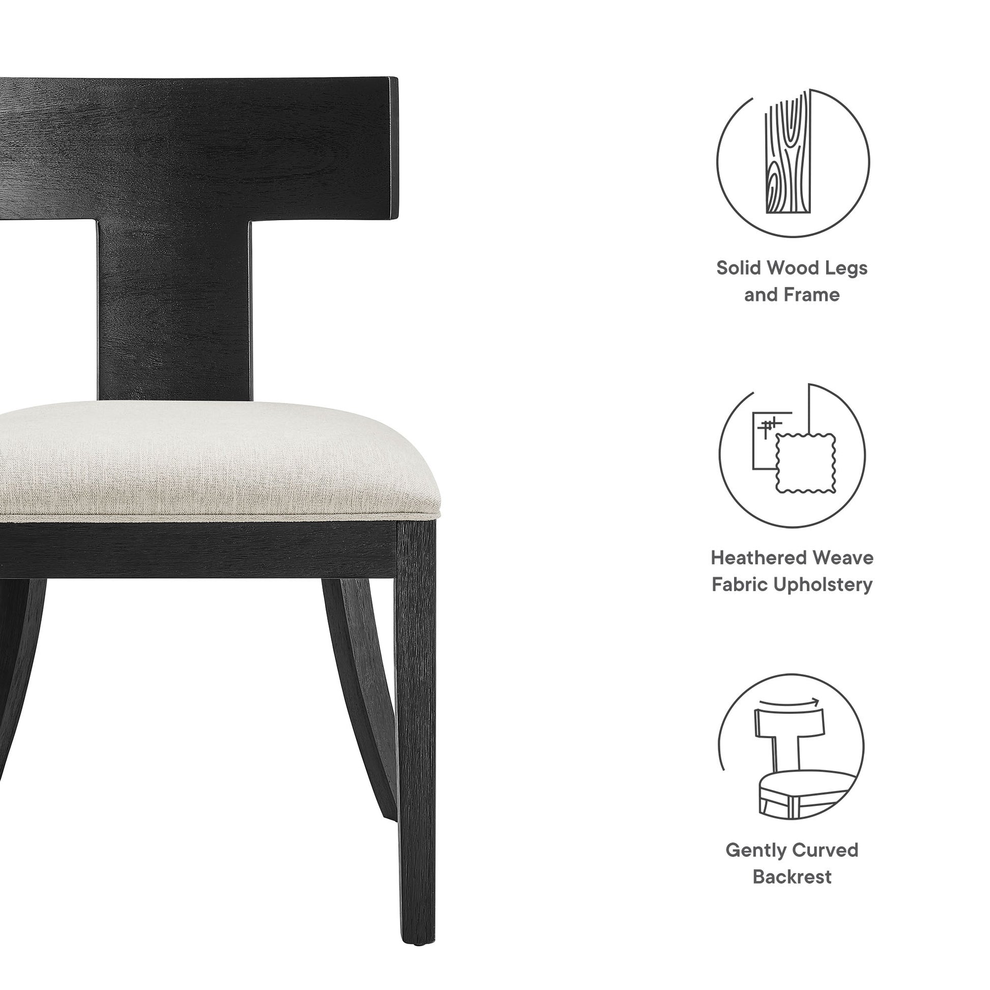 Peregrine Wood and Fabric Upholstered Dining Chairs Set of 2 by Modway | Dining Chairs | Modishstore - 9