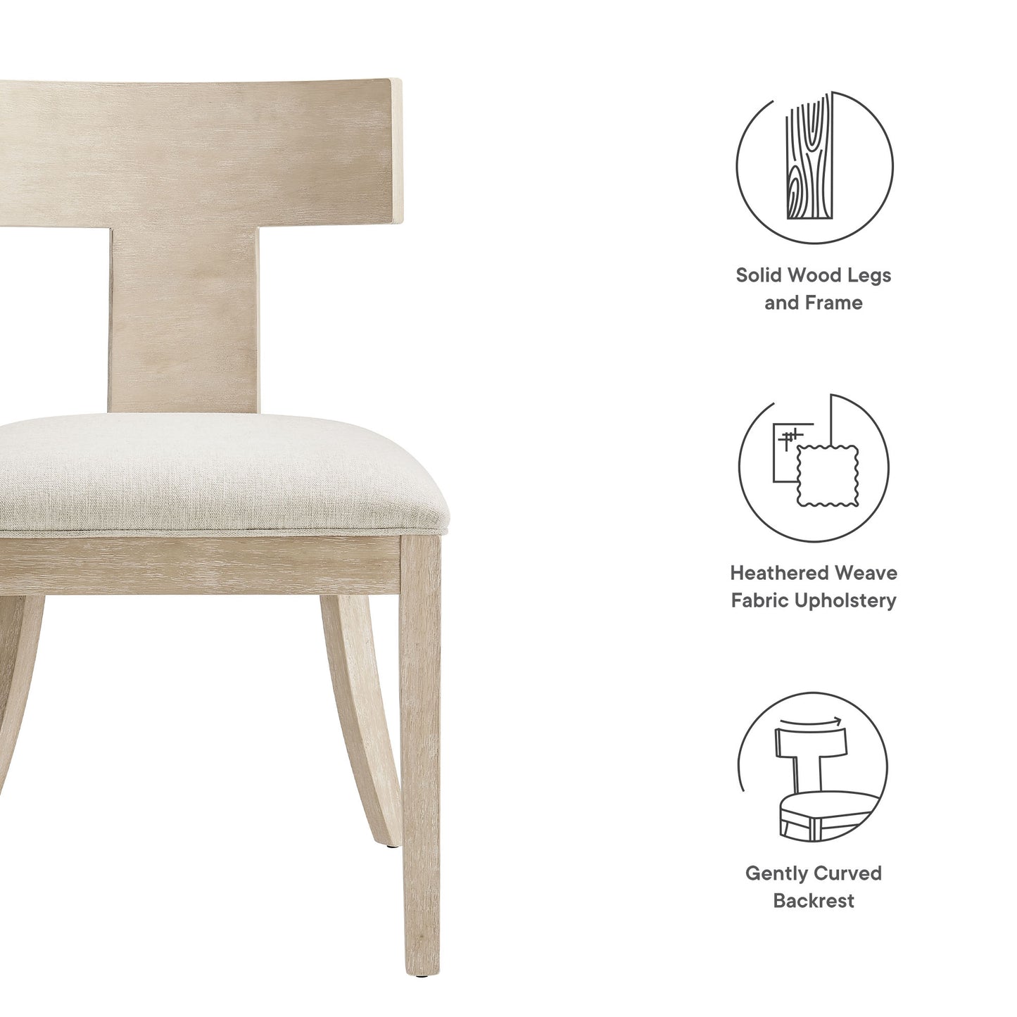 Peregrine Wood and Fabric Upholstered Dining Chairs Set of 2 by Modway | Dining Chairs | Modishstore - 19