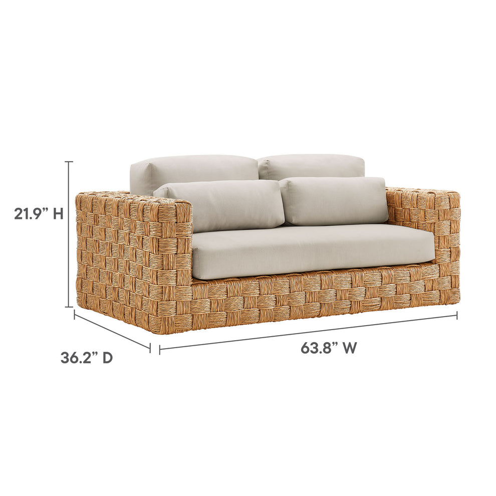 Thames Outdoor Patio Wicker Outdoor Patio Rattan Loveseat by Modway | Loveseats | Modishstore - 9