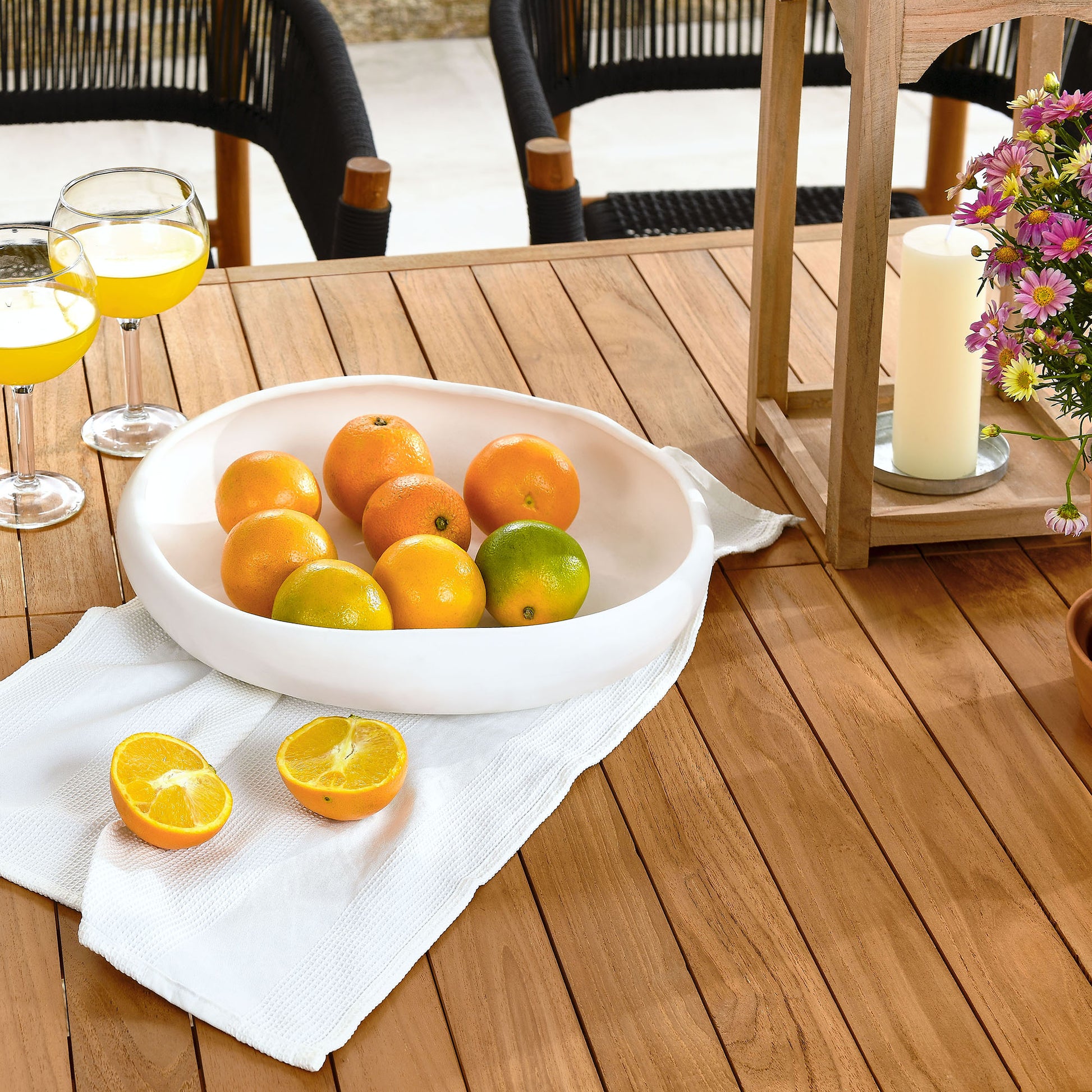 Vienna 7-Piece Outdoor Patio Teak and Rope Dining Set with Curved-Back Armchairs by Modway | Armchairs | Modishstore - 3