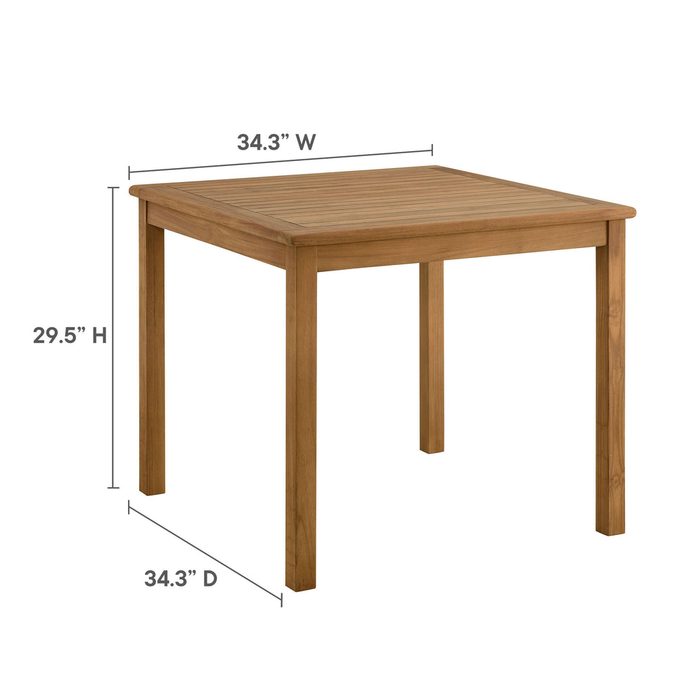 Vienna 5-Piece Outdoor Patio Teak Wood Dining Set with Folding Chairs by Modway | Outdoor Dining Sets | Modishstore - 7
