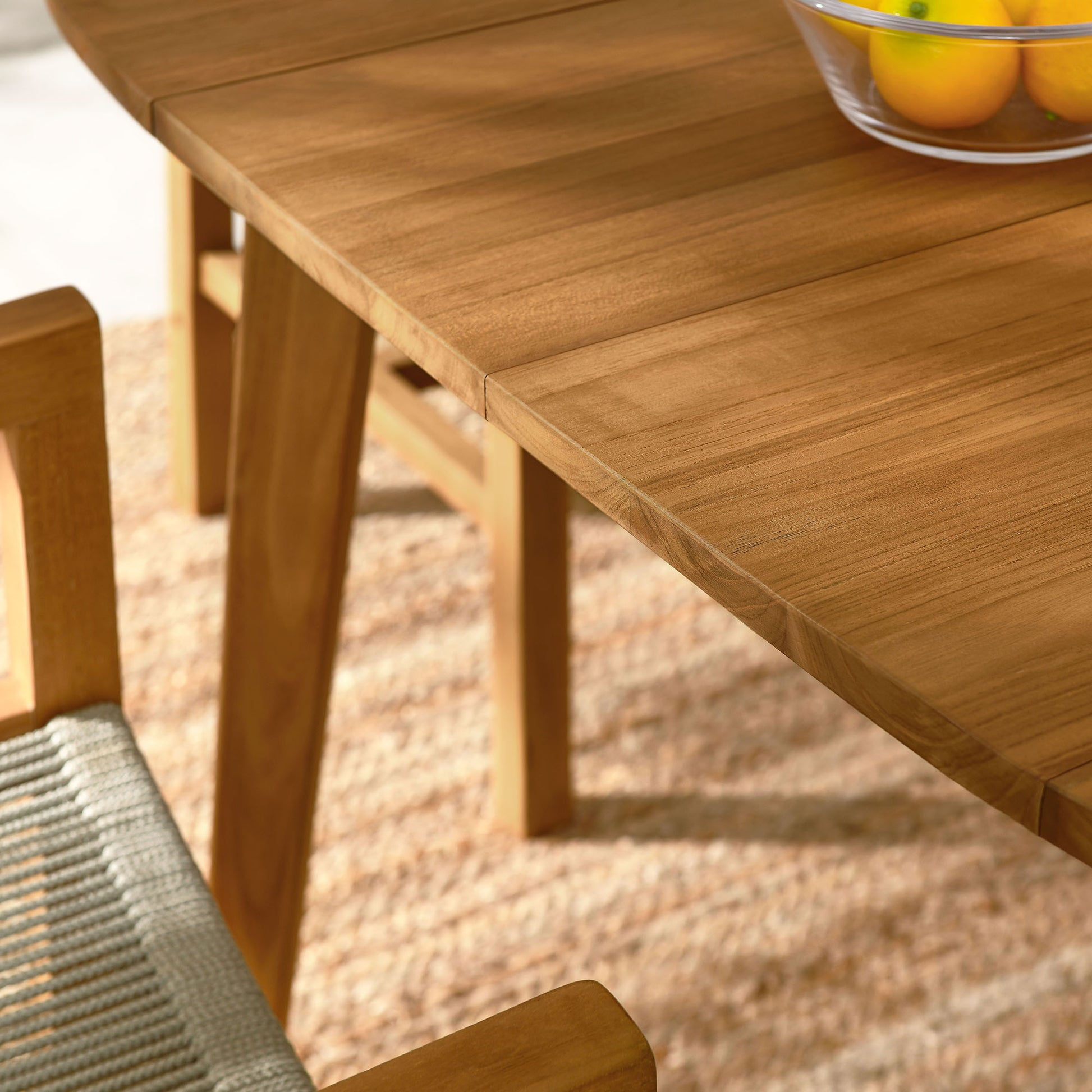 Vienna 5-Piece Outdoor Patio Teak and Rope Dining Set with Armchairs by Modway | Outdoor Patio Daybed | Modishstore - 8