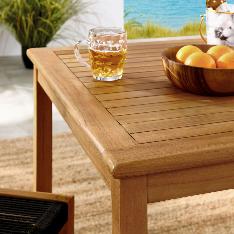 Vienna 3-Piece Outdoor Patio Teak and Rope Dining Set with Armless Chiars by Modway | Outdoor Dining Sets | Modishstore - 3