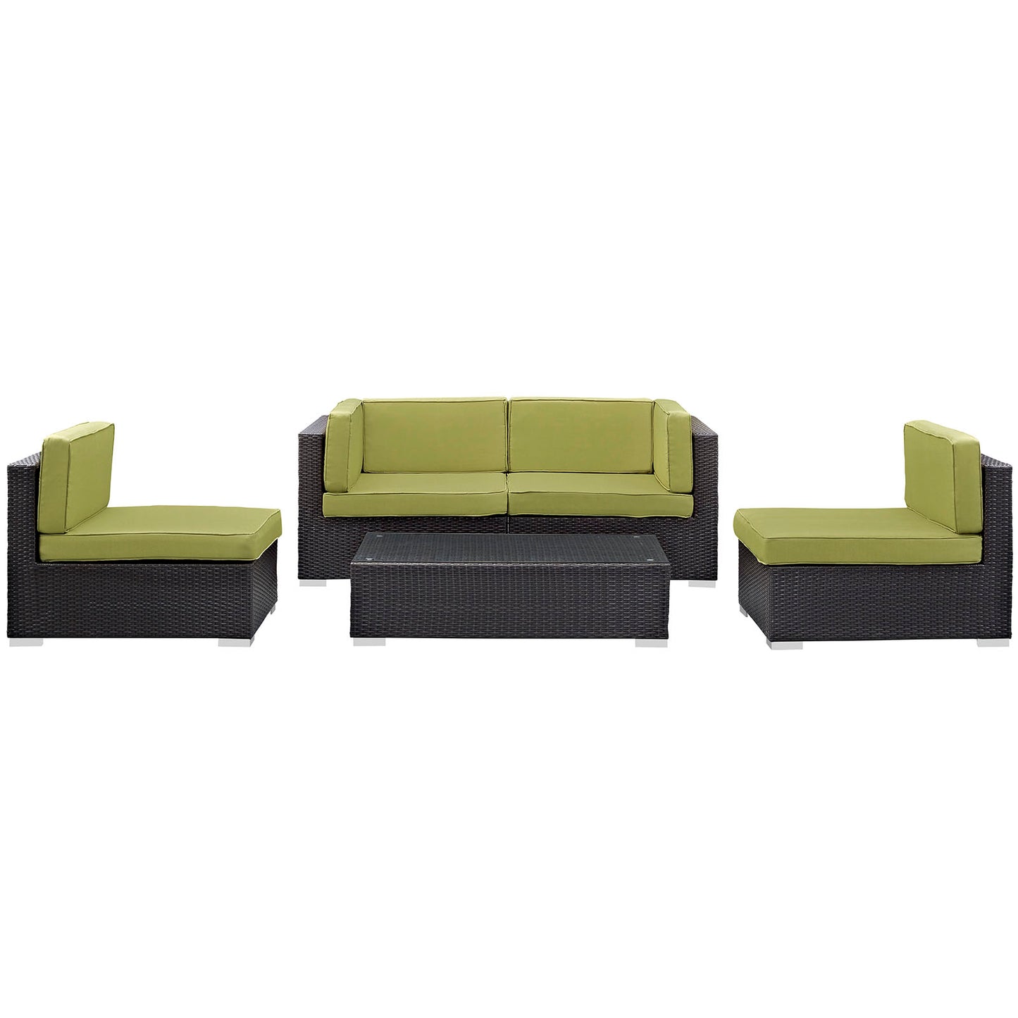Modway Camfora 5 Piece Outdoor Patio Sectional Set