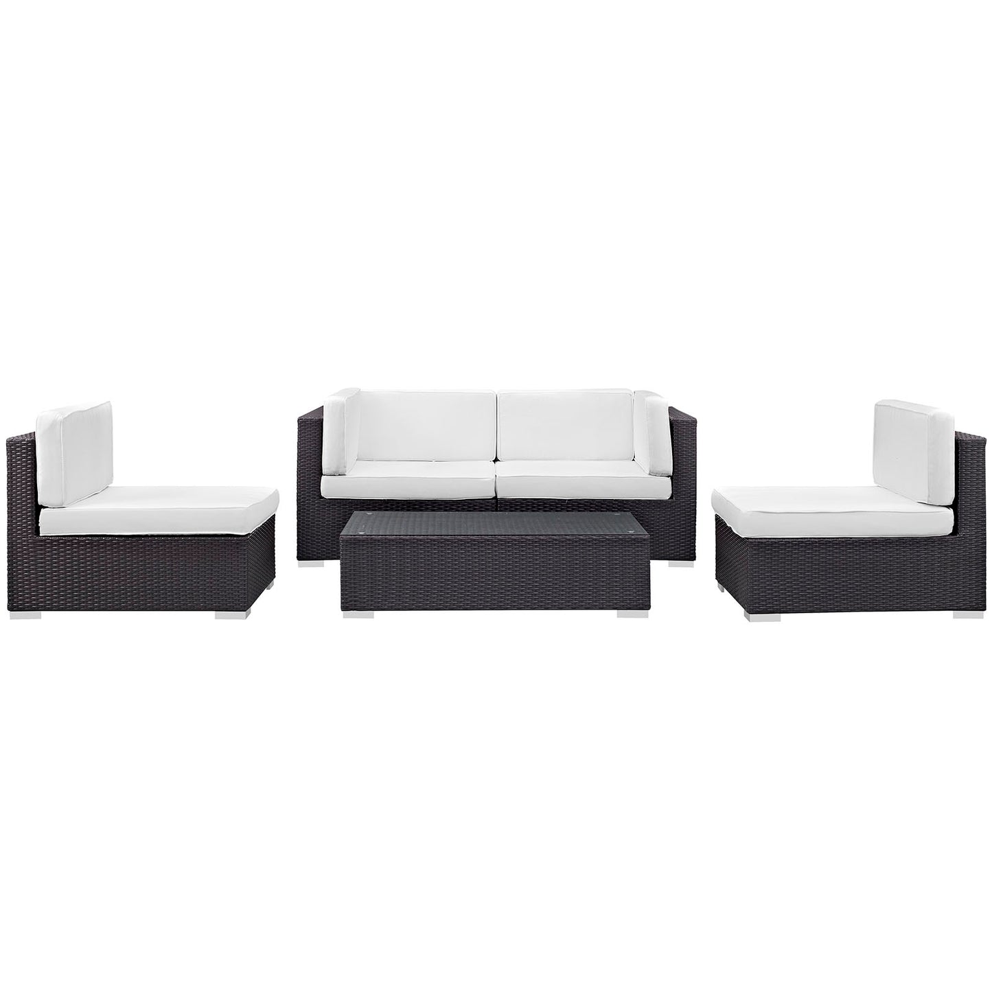 Modway Camfora 5 Piece Outdoor Patio Sectional Set