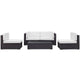 Modway Camfora 5 Piece Outdoor Patio Sectional Set