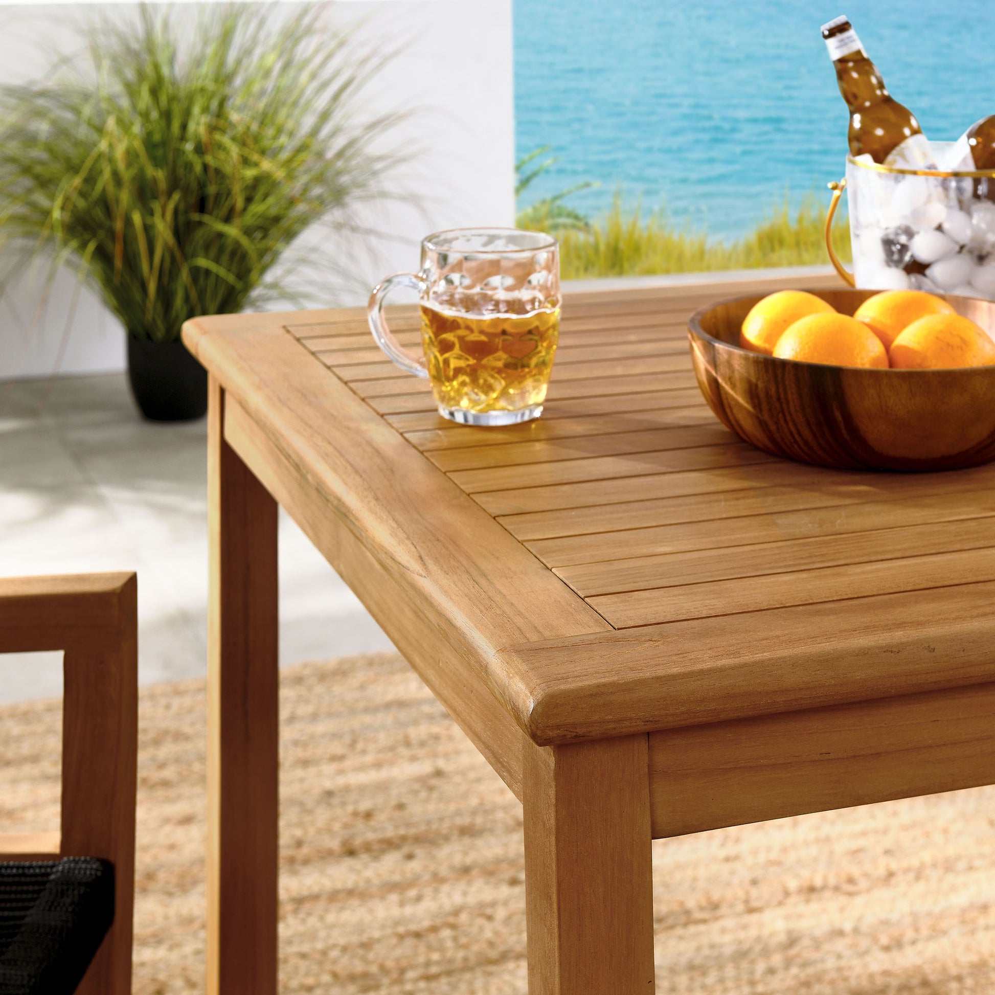 Vienna 3-Piece Outdoor Patio Teak and Rope Dining Set with Armchairs by Modway | Armchairs | Modishstore - 3