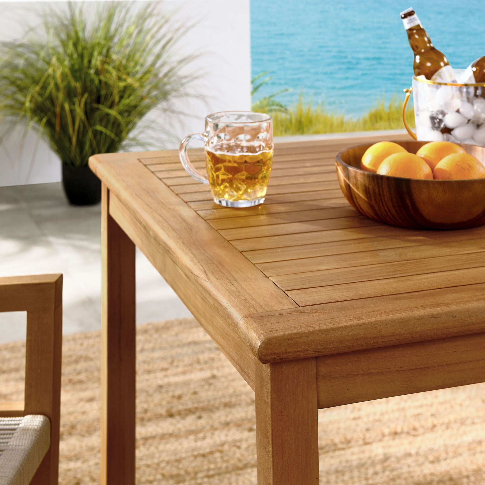 Vienna 3-Piece Outdoor Patio Teak and Rope Dining Set with Armchairs by Modway | Armchairs | Modishstore - 8