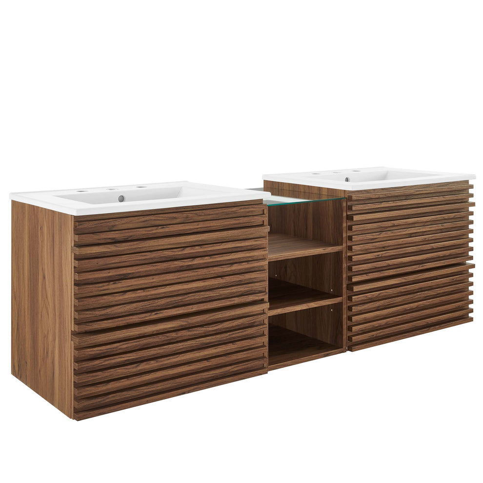 Render 62" Wall-Mount Double Sink Bathroom Vanity by Modway | Bathroom Accessories | Modishstore - 12