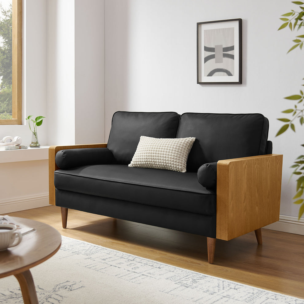 Kellan Vegan Leather Loveseat by Modway | Loveseats | Modishstore - 1