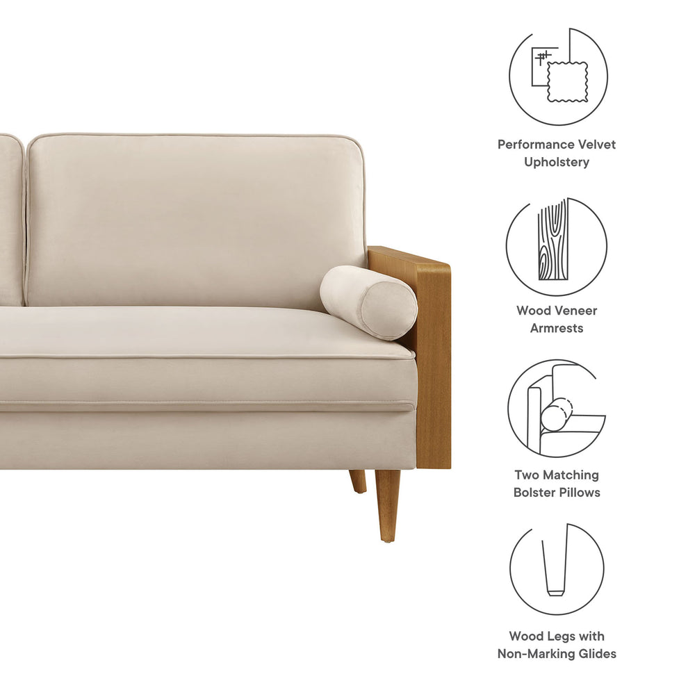 Kellan Performance Velvet Sofa by Modway | Sofas | Modishstore - 17