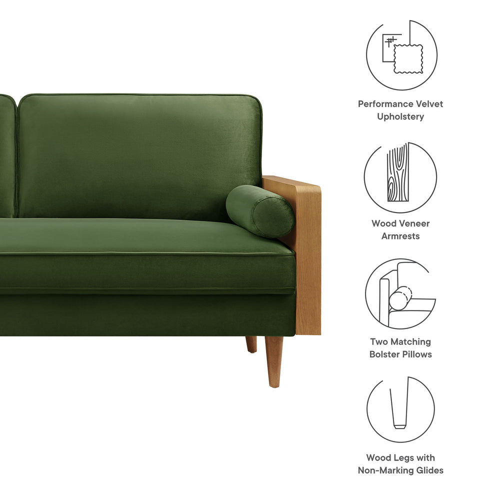 Kellan Performance Velvet Sofa by Modway | Sofas | Modishstore - 26