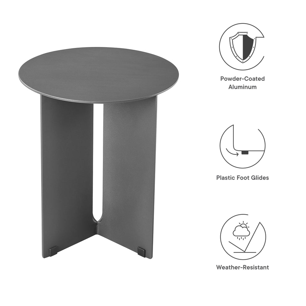 Tecton Outdoor Patio Aluminum Side Table by Modway | Side Tables | Modishstore - 6