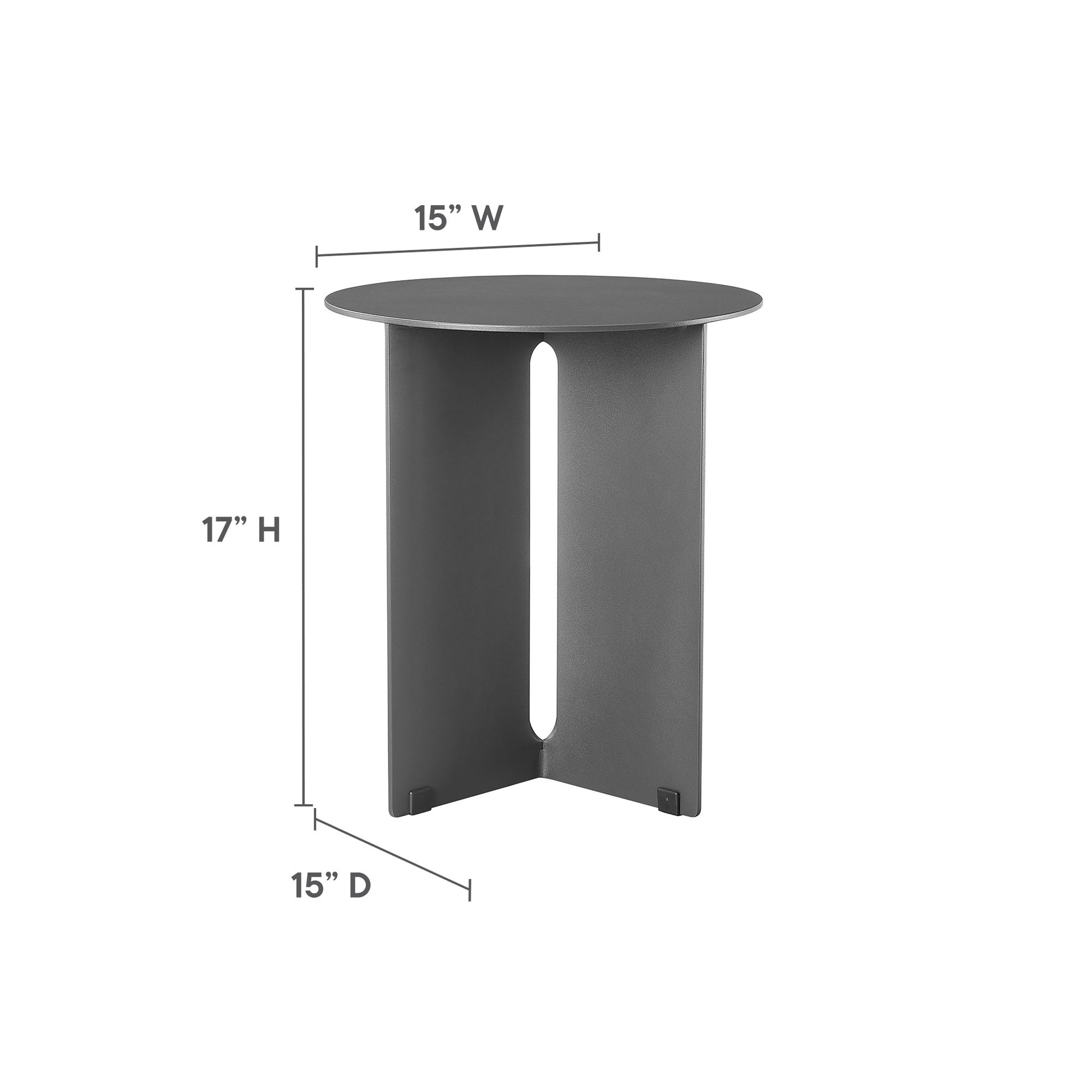Tecton Outdoor Patio Aluminum Side Table by Modway | Side Tables | Modishstore - 7