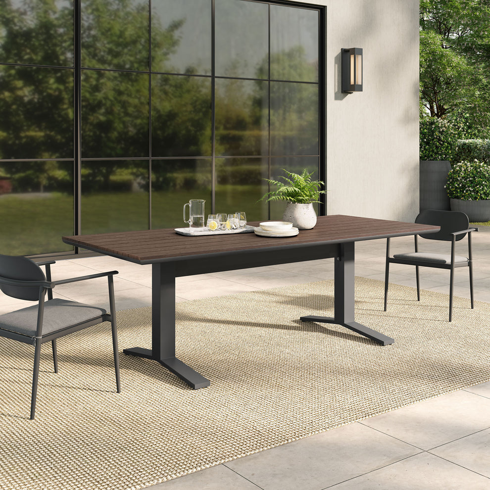 Gavelston 91" Outdoor Patio Aluminum Dining Table by Modway | Dining Tables | Modishstore - 1