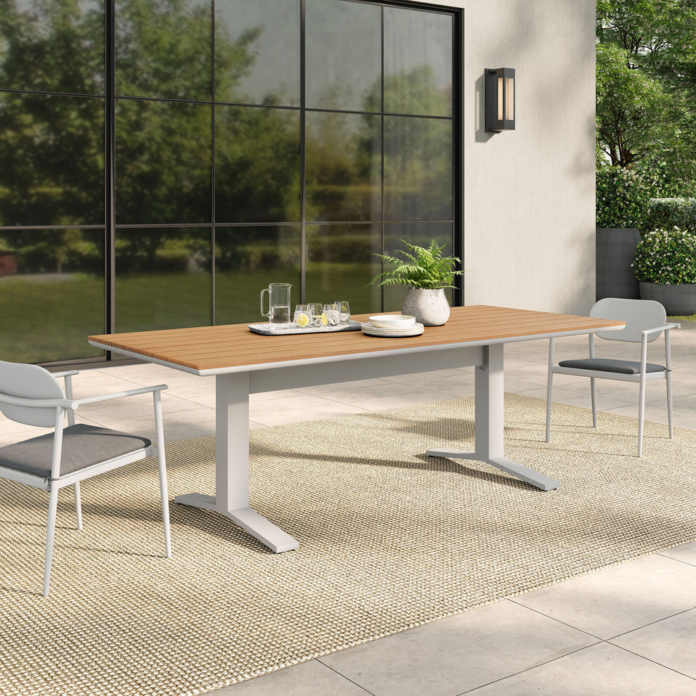 Gavelston 91" Outdoor Patio Aluminum Dining Table by Modway | Dining Tables | Modishstore - 14