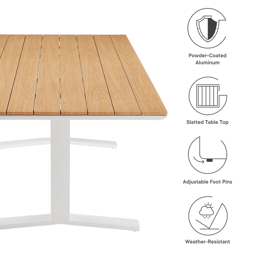 Gavelston 91" Outdoor Patio Aluminum Dining Table by Modway | Dining Tables | Modishstore - 15