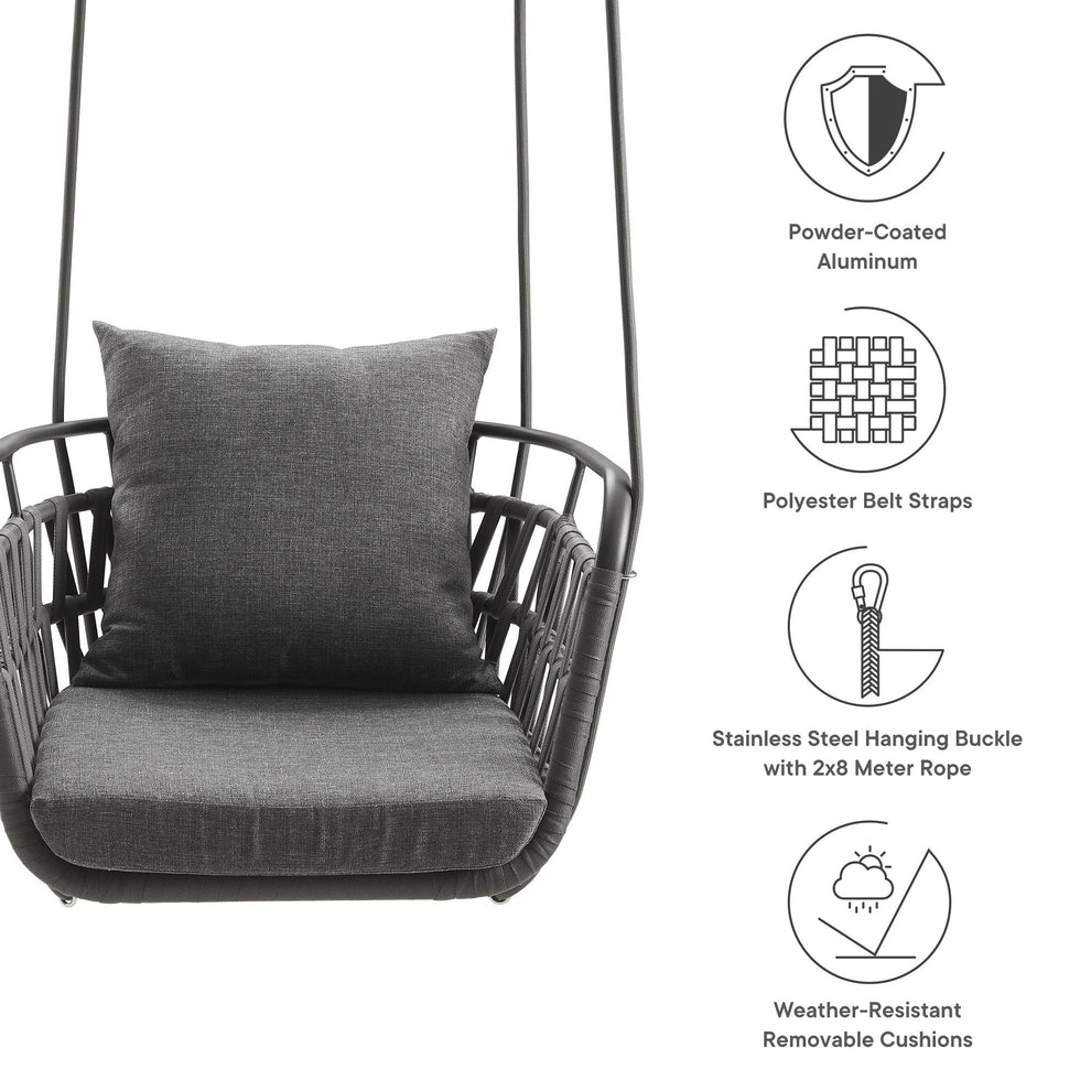 Kaliah Outdoor Patio Aluminum Swing Chair by Modway | Daybeds | Modishstore - 10