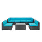 Aero 7 Piece Outdoor Patio Sectional Set By Modway - EEI-695 | Outdoor Sofas, Loveseats & Sectionals | Modishstore - 19