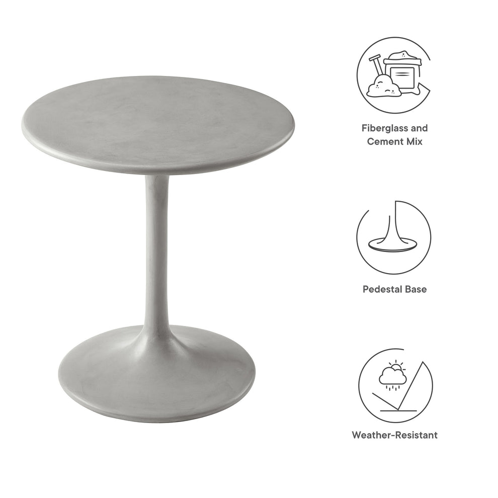 Esme Outdoor Patio Outdoor Patio Concrete Side Table by Modway | Side Tables | Modishstore - 6