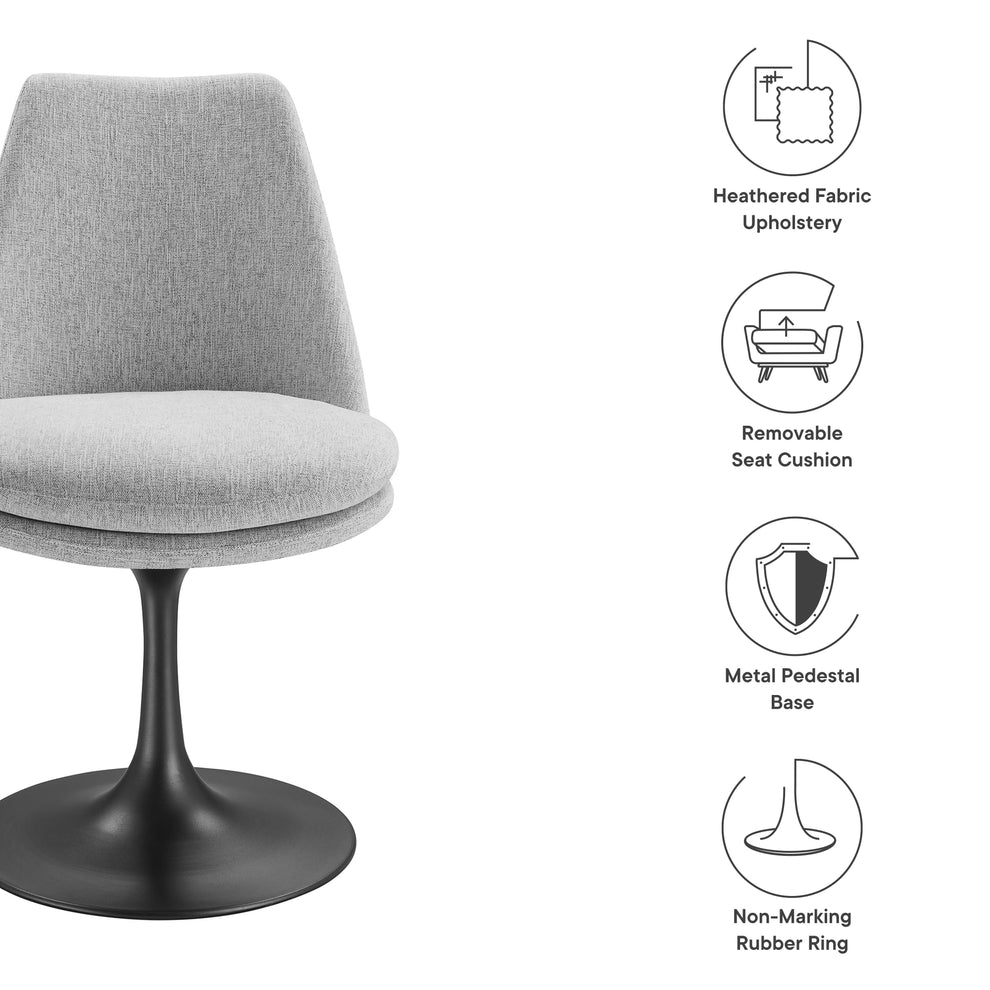 Lippa Swivel Dining Upholstered Side Chair by Modway | Dining Chairs | Modishstore - 9