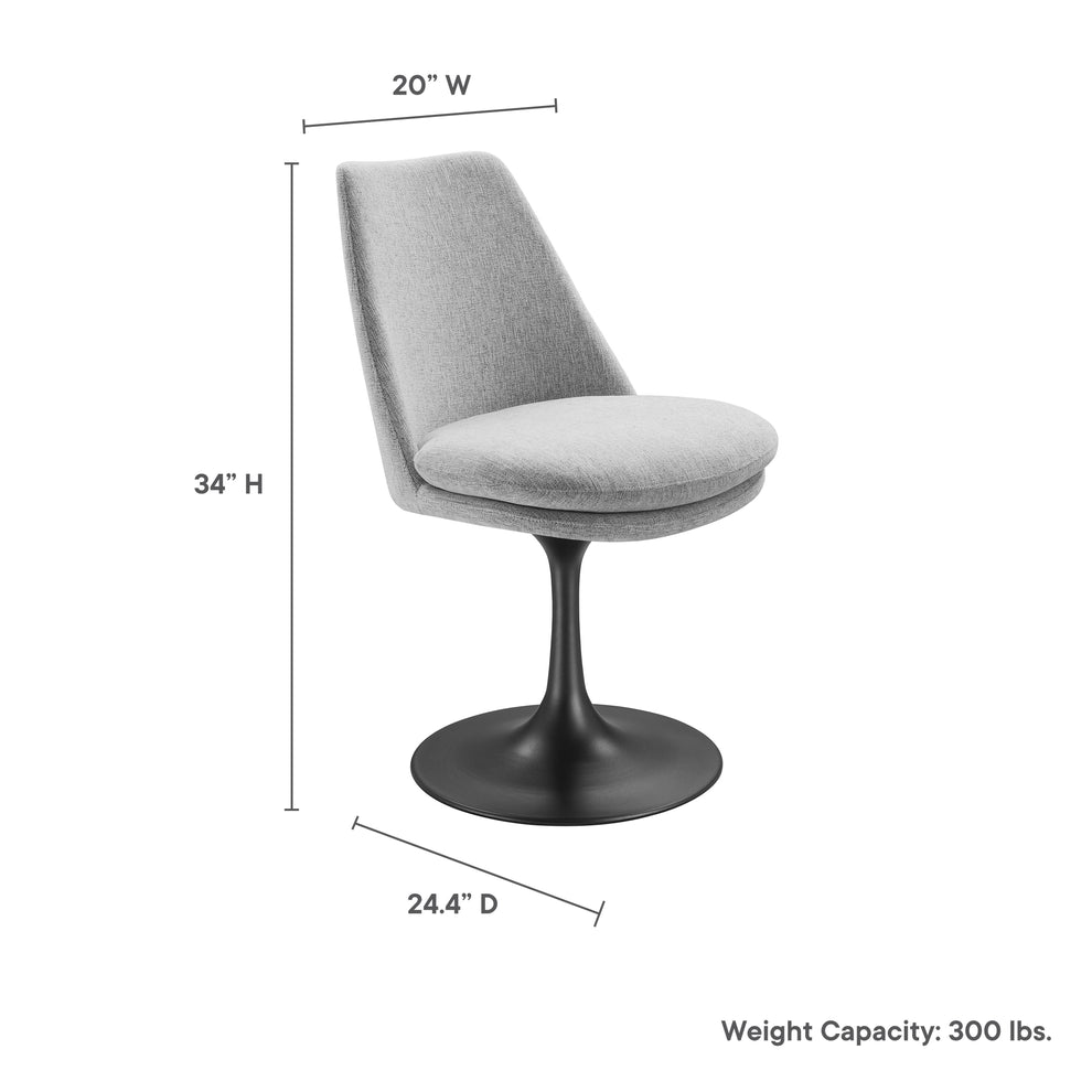 Lippa Swivel Dining Upholstered Side Chair by Modway | Dining Chairs | Modishstore - 10