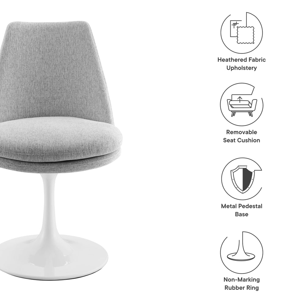 Lippa Swivel Dining Upholstered Side Chair by Modway | Dining Chairs | Modishstore - 19