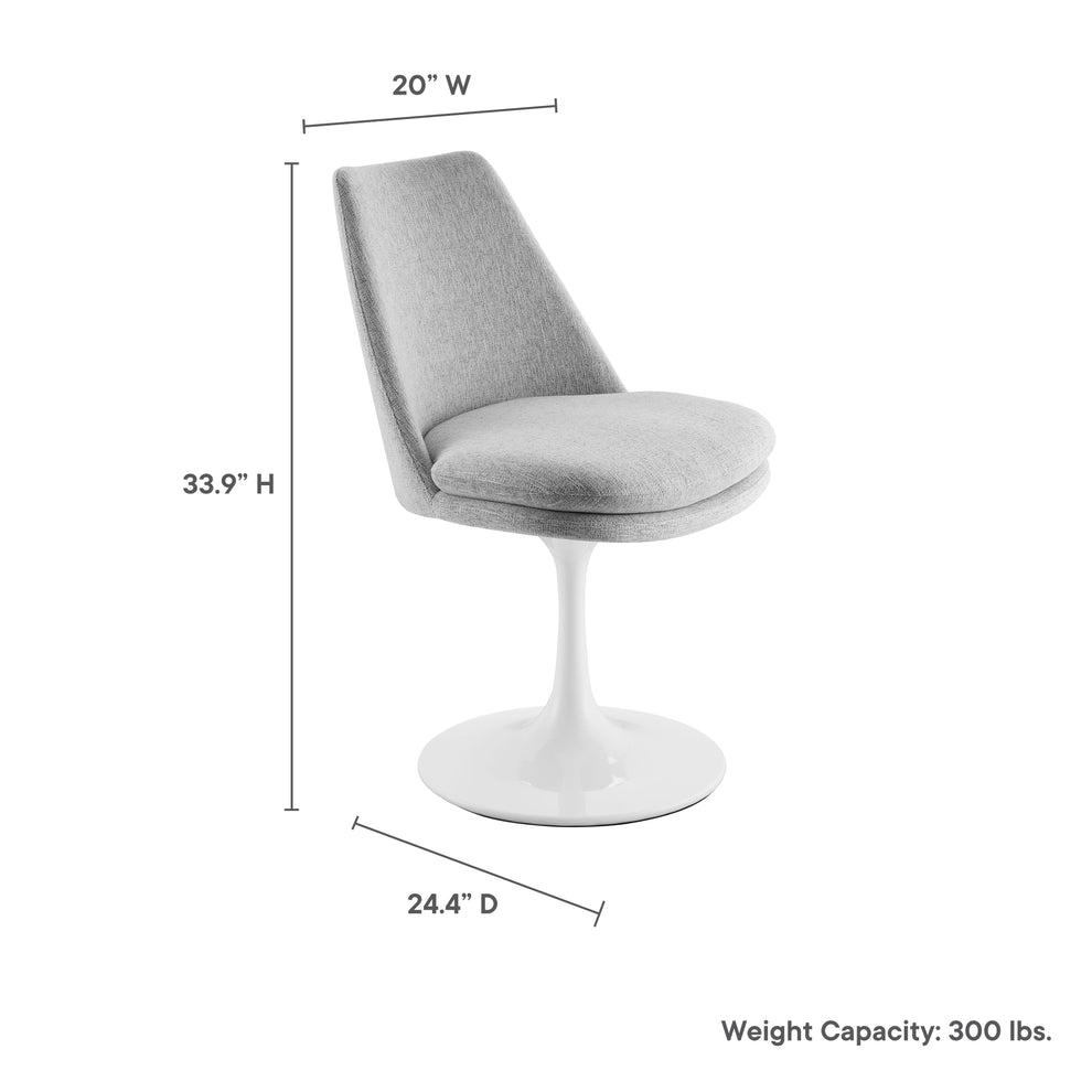 Lippa Swivel Dining Upholstered Side Chair by Modway | Dining Chairs | Modishstore - 20
