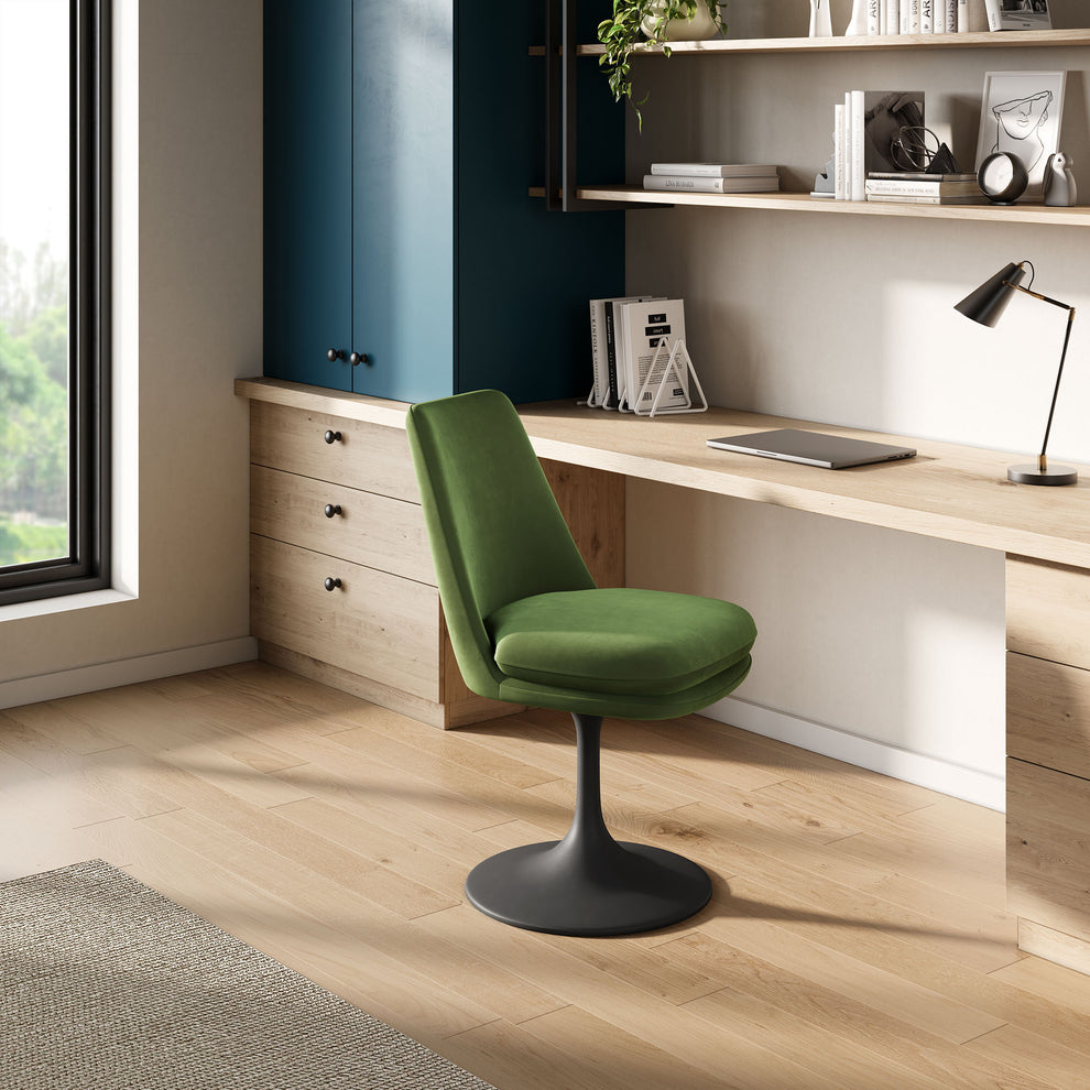 Lippa Swivel Dining Performance Velvet Side Chair by Modway | Dining Chairs | Modishstore - 1