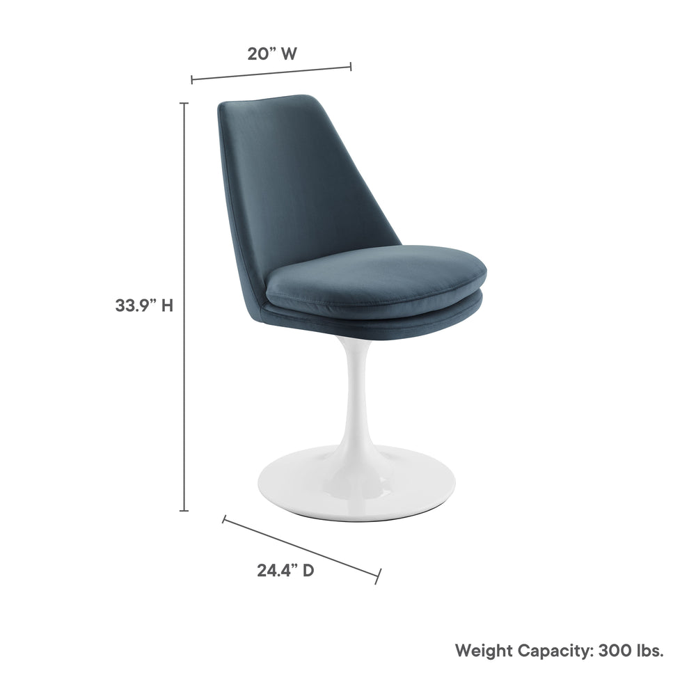 Lippa Swivel Dining Performance Velvet Side Chair by Modway | Dining Chairs | Modishstore - 30