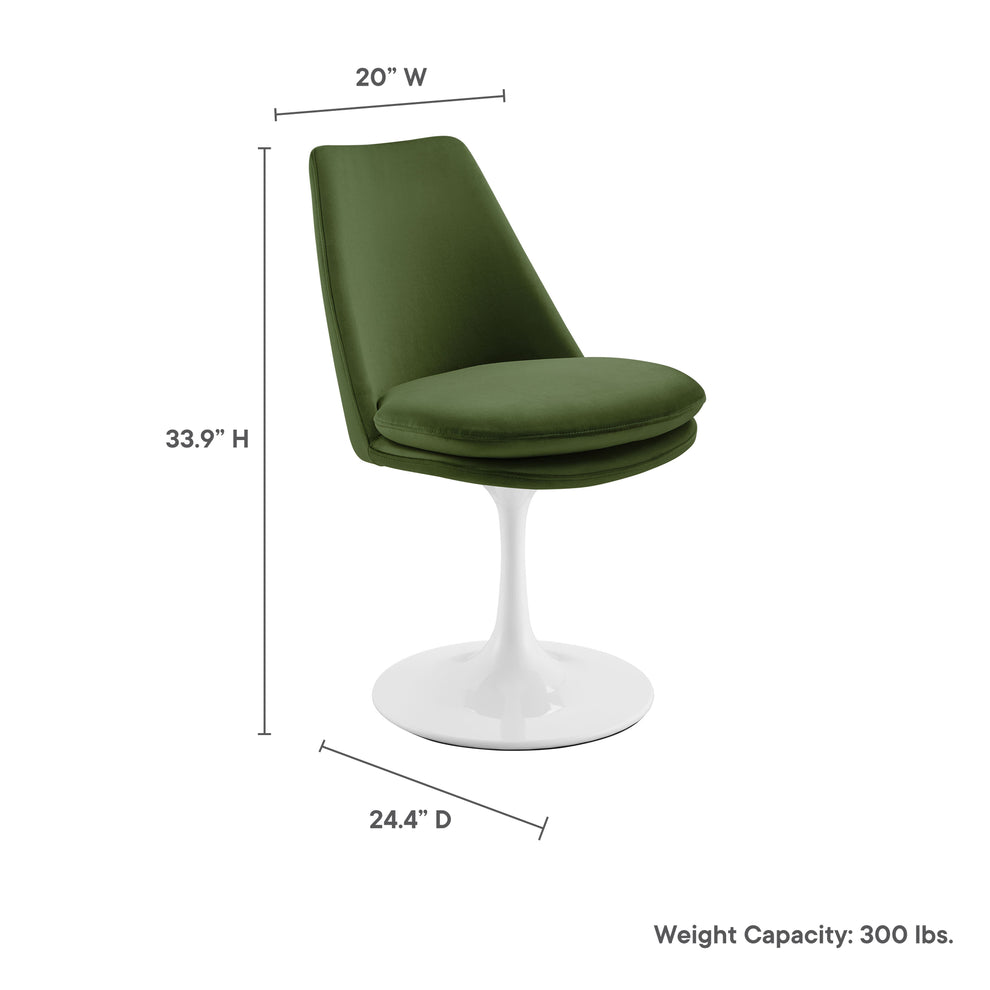 Lippa Swivel Dining Performance Velvet Side Chair by Modway | Dining Chairs | Modishstore - 40