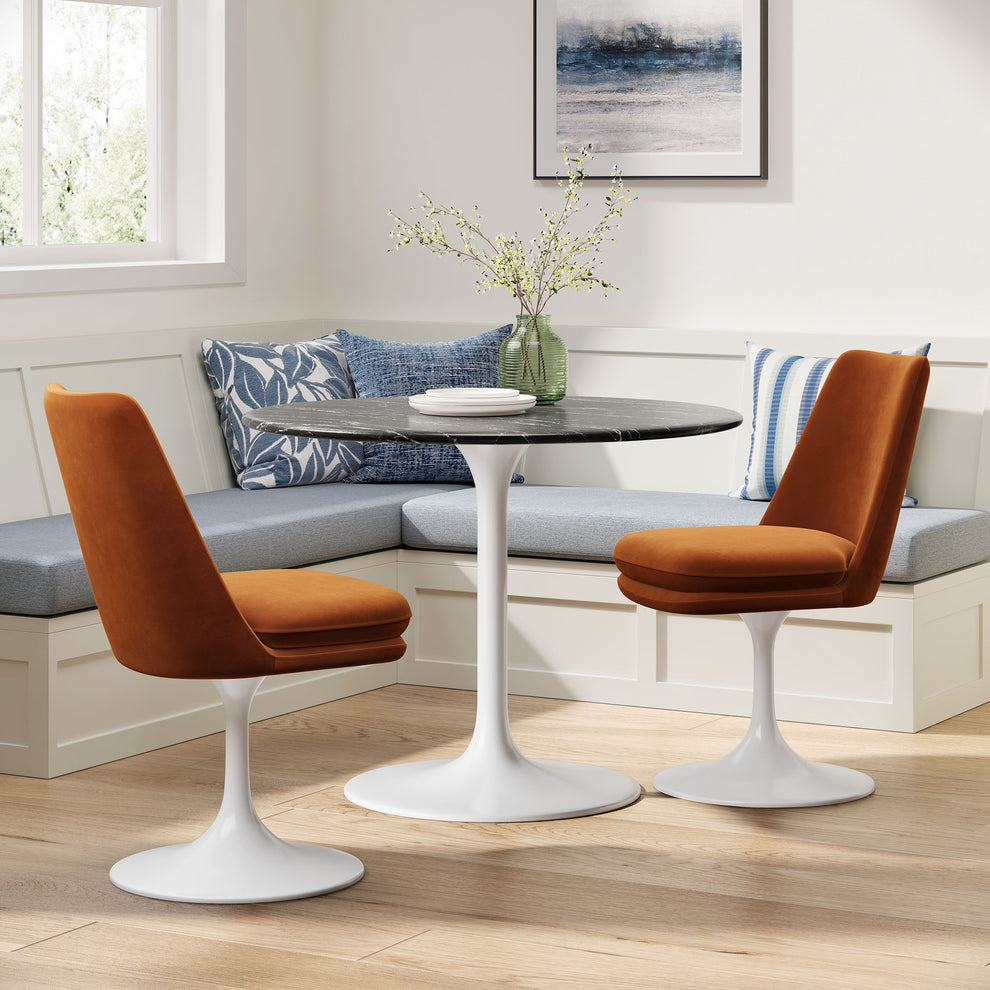 Lippa Swivel Dining Performance Velvet Side Chair by Modway | Dining Chairs | Modishstore - 48