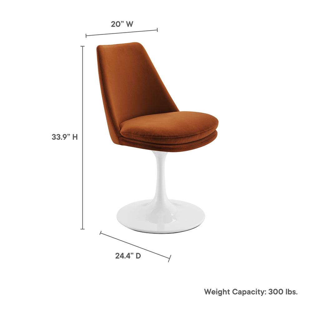 Lippa Swivel Dining Performance Velvet Side Chair by Modway | Dining Chairs | Modishstore - 50