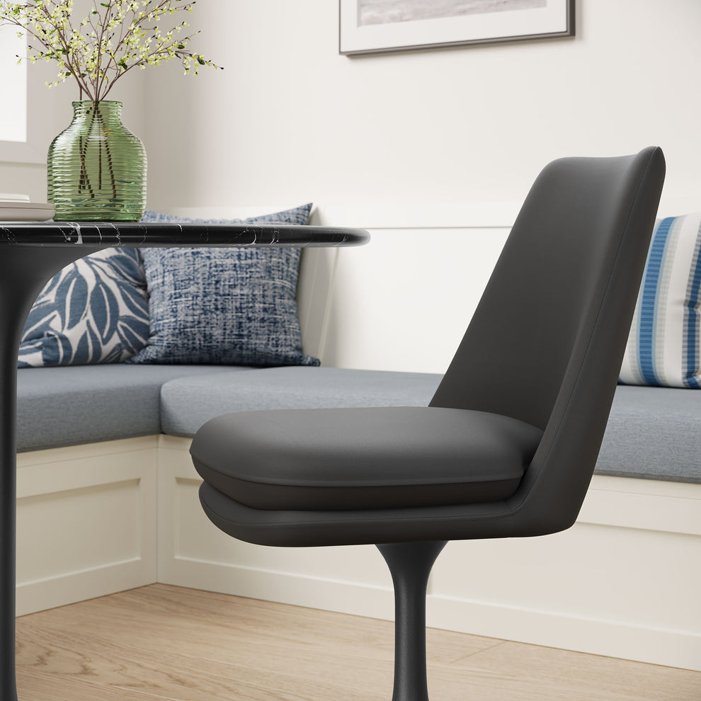 Lippa Swivel Dining Vegan Leather Side Chair by Modway | Dining Chairs | Modishstore - 7