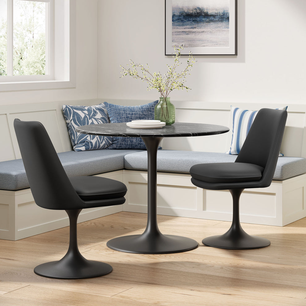 Lippa Swivel Dining Vegan Leather Side Chair by Modway | Dining Chairs | Modishstore - 8