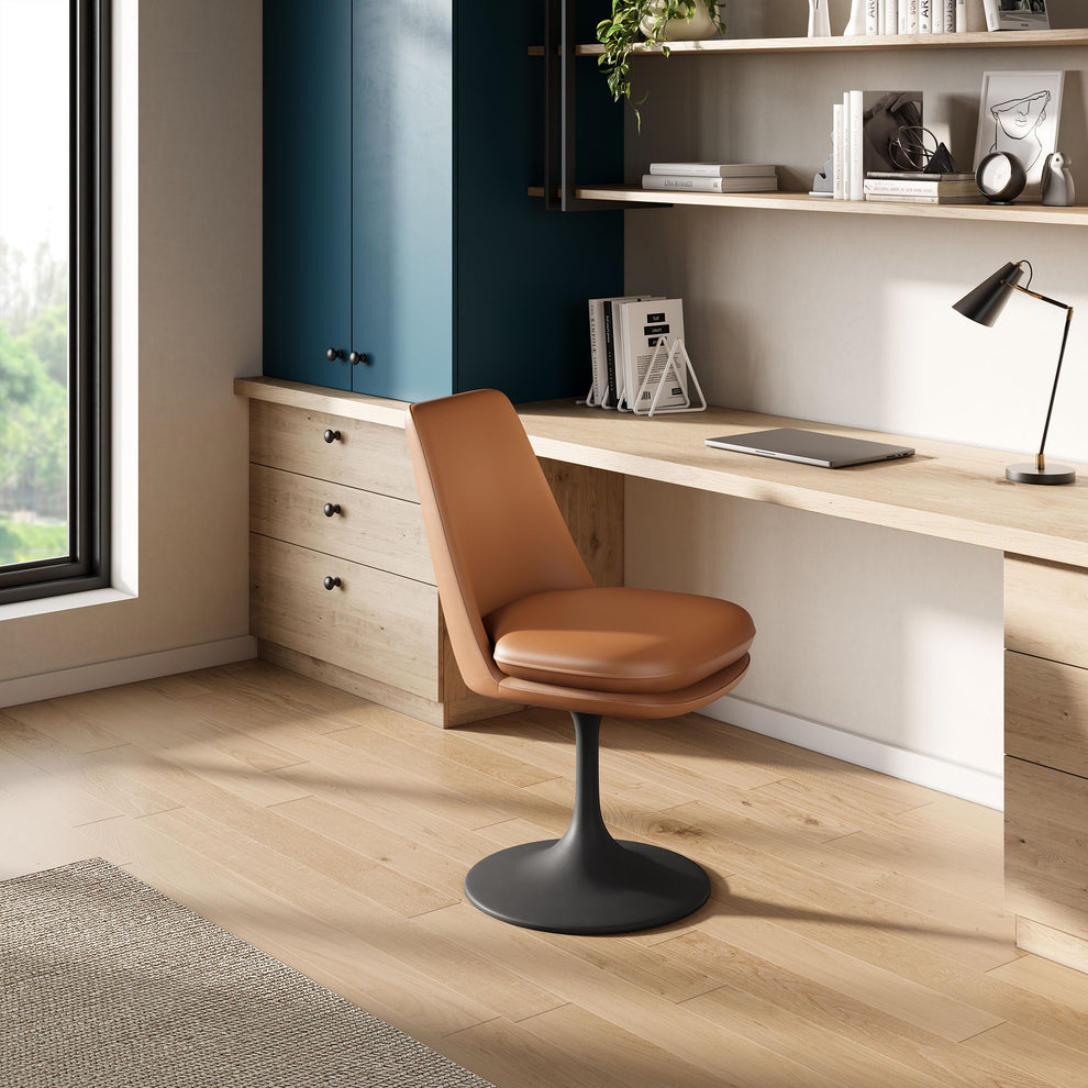 Lippa Swivel Dining Vegan Leather Side Chair by Modway | Dining Chairs | Modishstore - 16