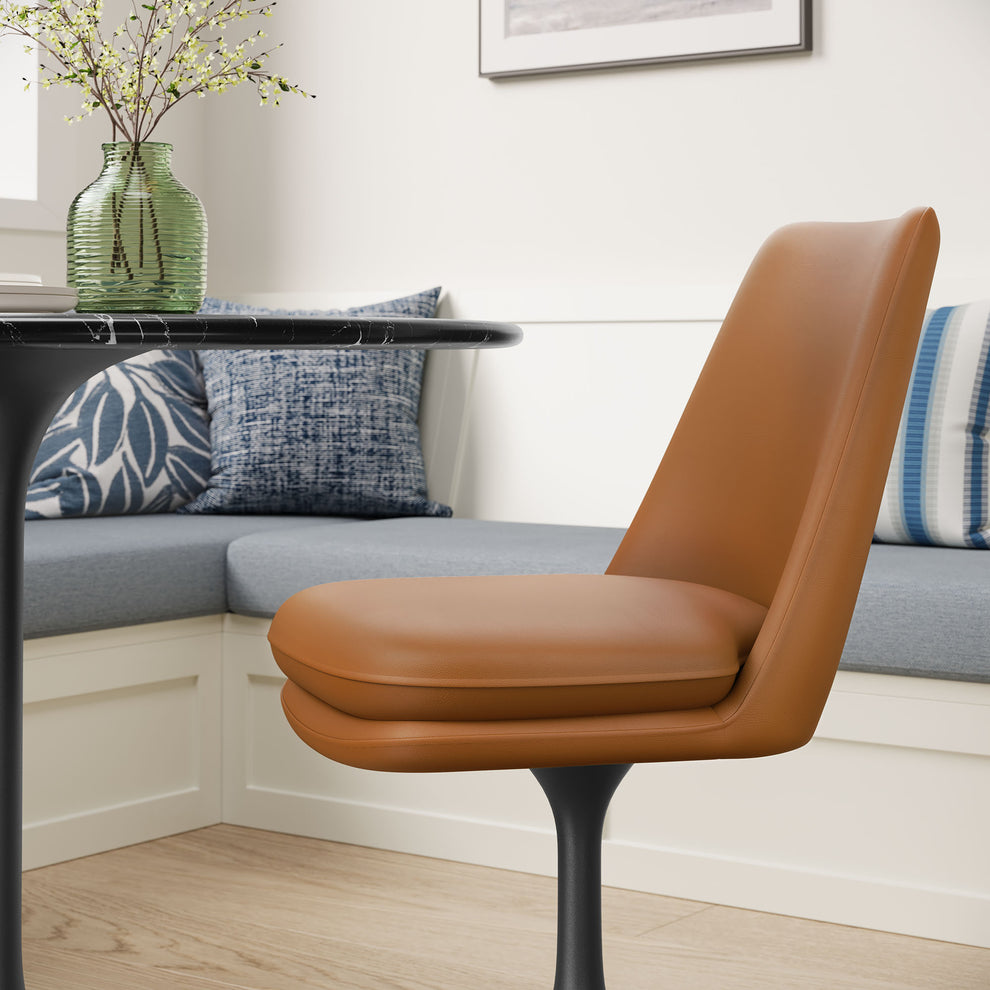 Lippa Swivel Dining Vegan Leather Side Chair by Modway | Dining Chairs | Modishstore - 17